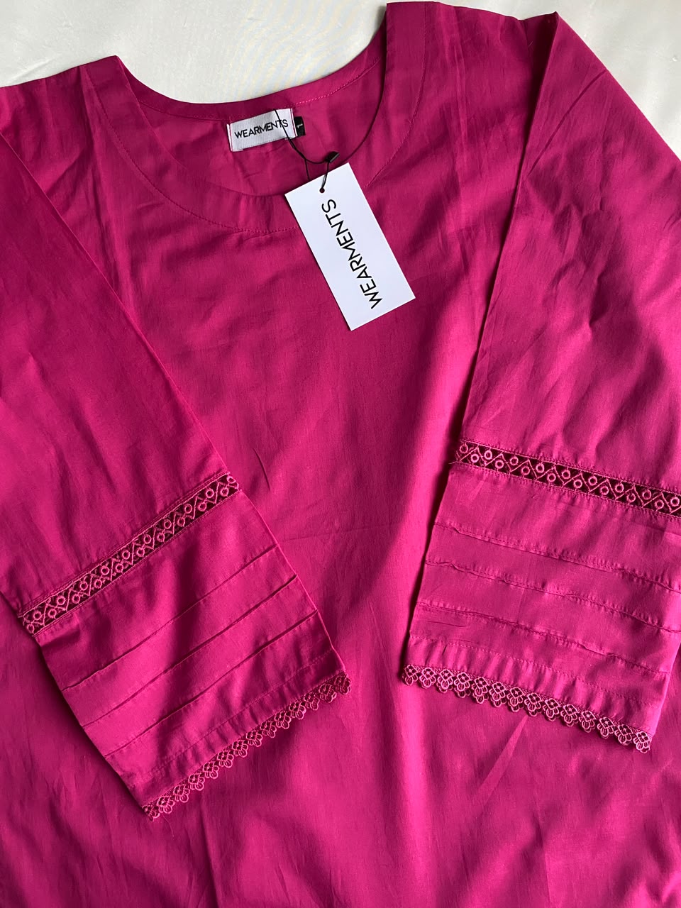 Fuchsia Pink Solid Summer Lawn Co-Ord Set