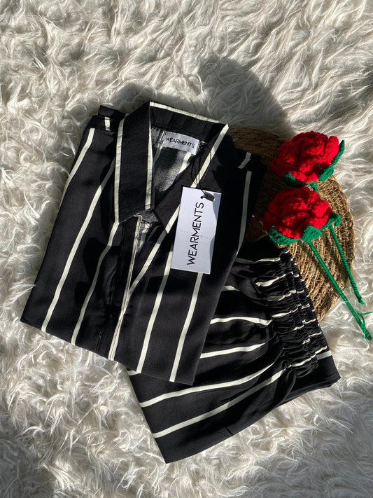 Midnight Stripe Co-Ord Set
