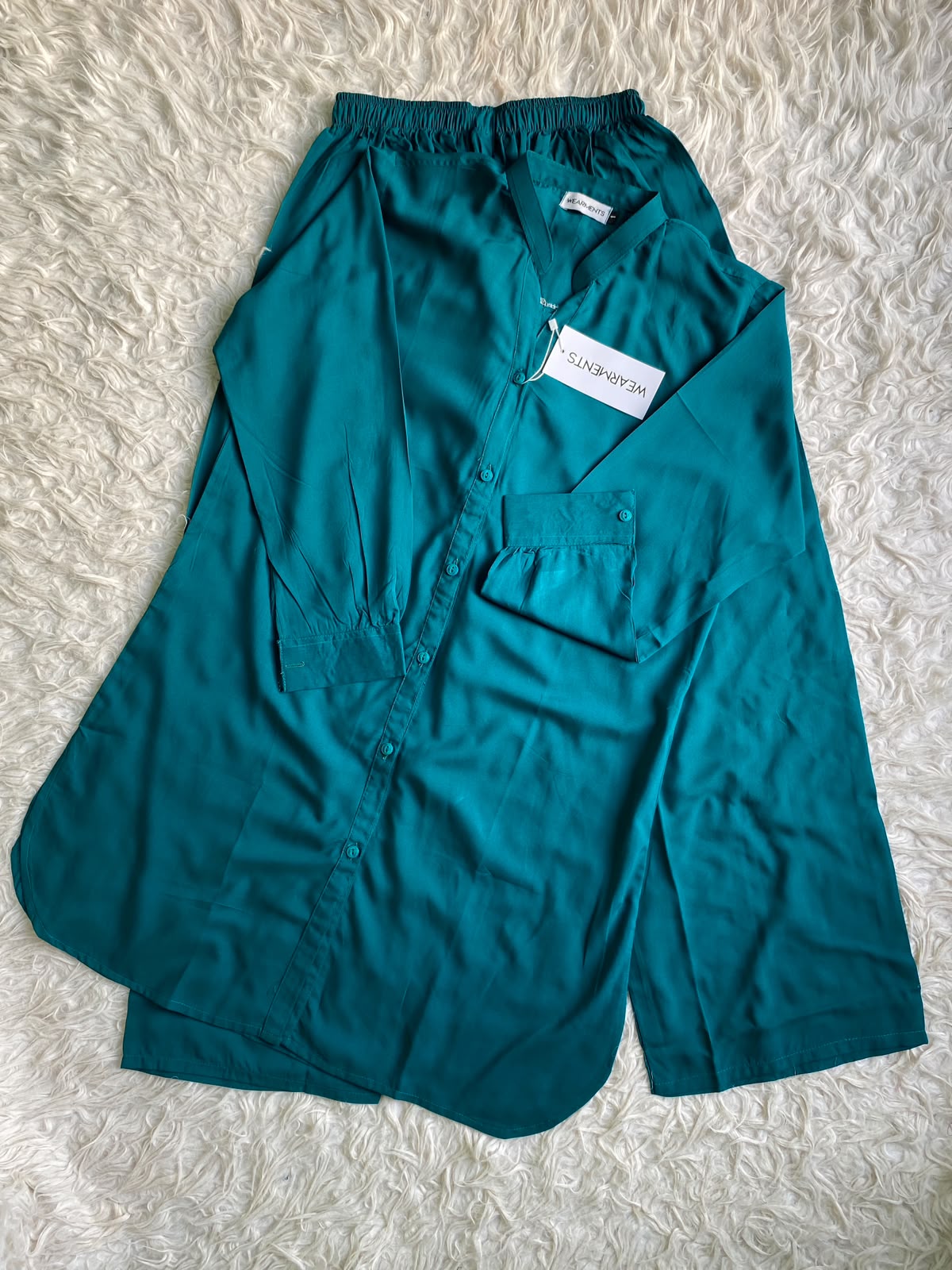 Teal Breeze – Premium Solid 2PC Co-Ord Set