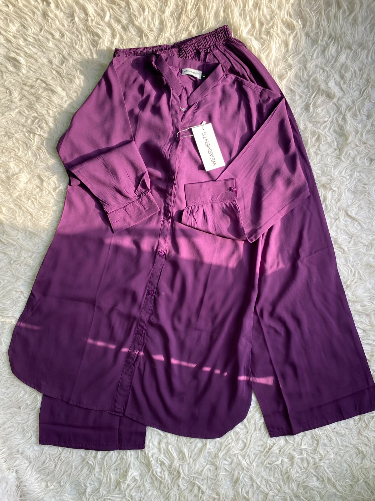 Royal Plum – Premium Solid 2PC Co-Ord Set
