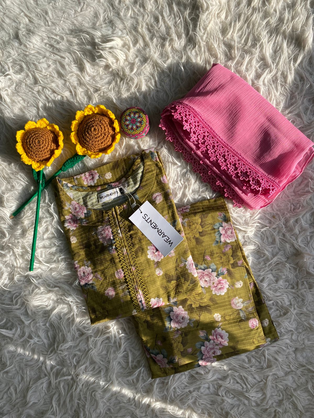 Teal Blossom 3PCS SET