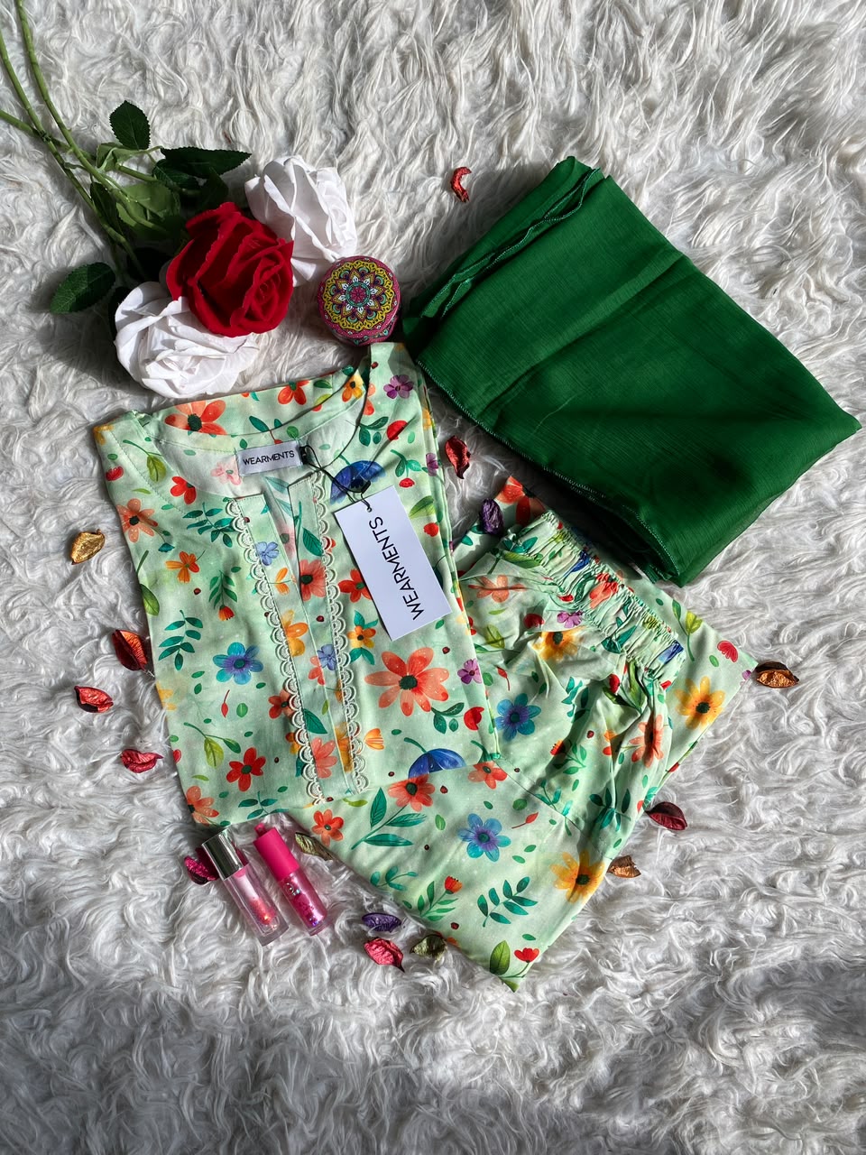 Emerald Bloom – Premium Summer Linen 3PC Suit