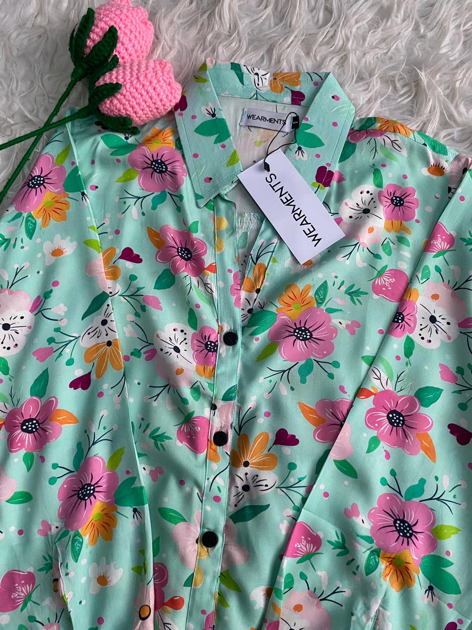 Mint Pop Floral Set