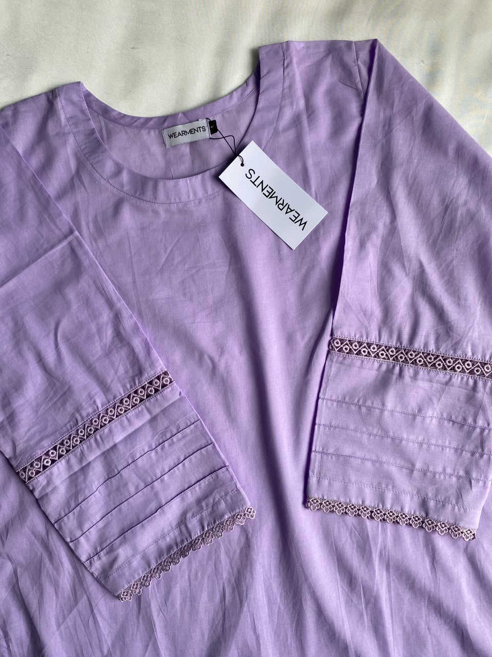 Lavender Solid Summer Lawn Co-Ord Set