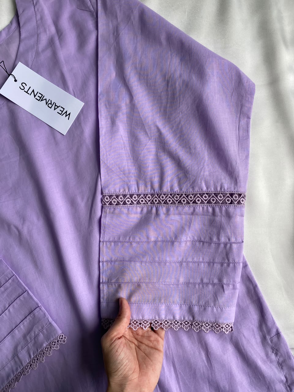 Lavender Solid Summer Lawn Co-Ord Set
