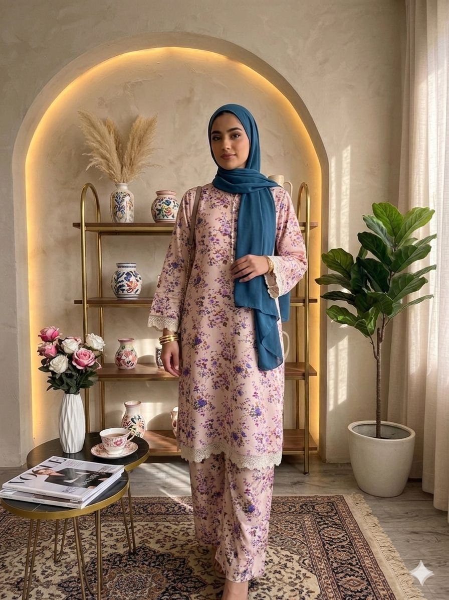 🌷 Blush Lavender Floral Set