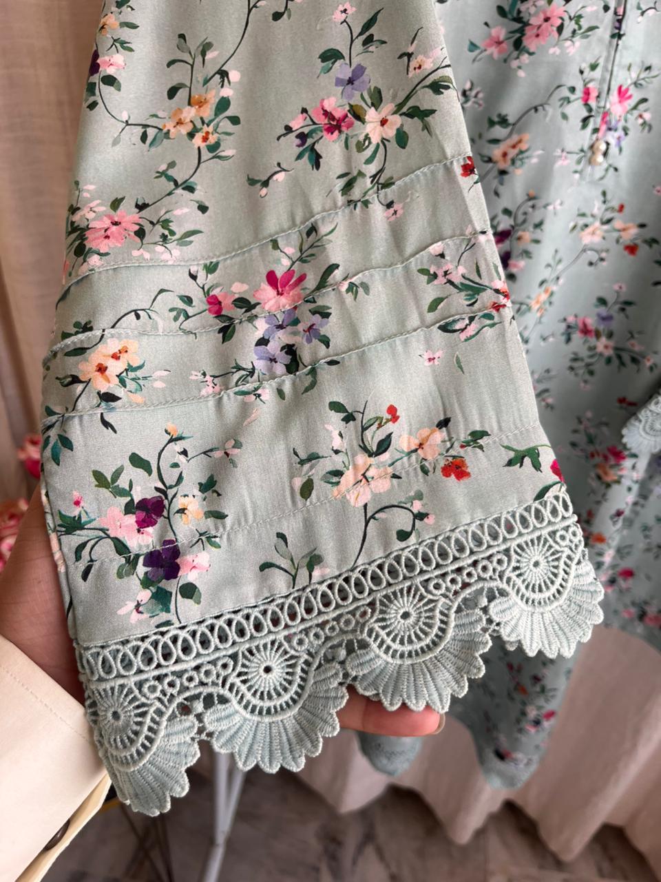 🌸 Sage Blossom Floral Co-Ord Set