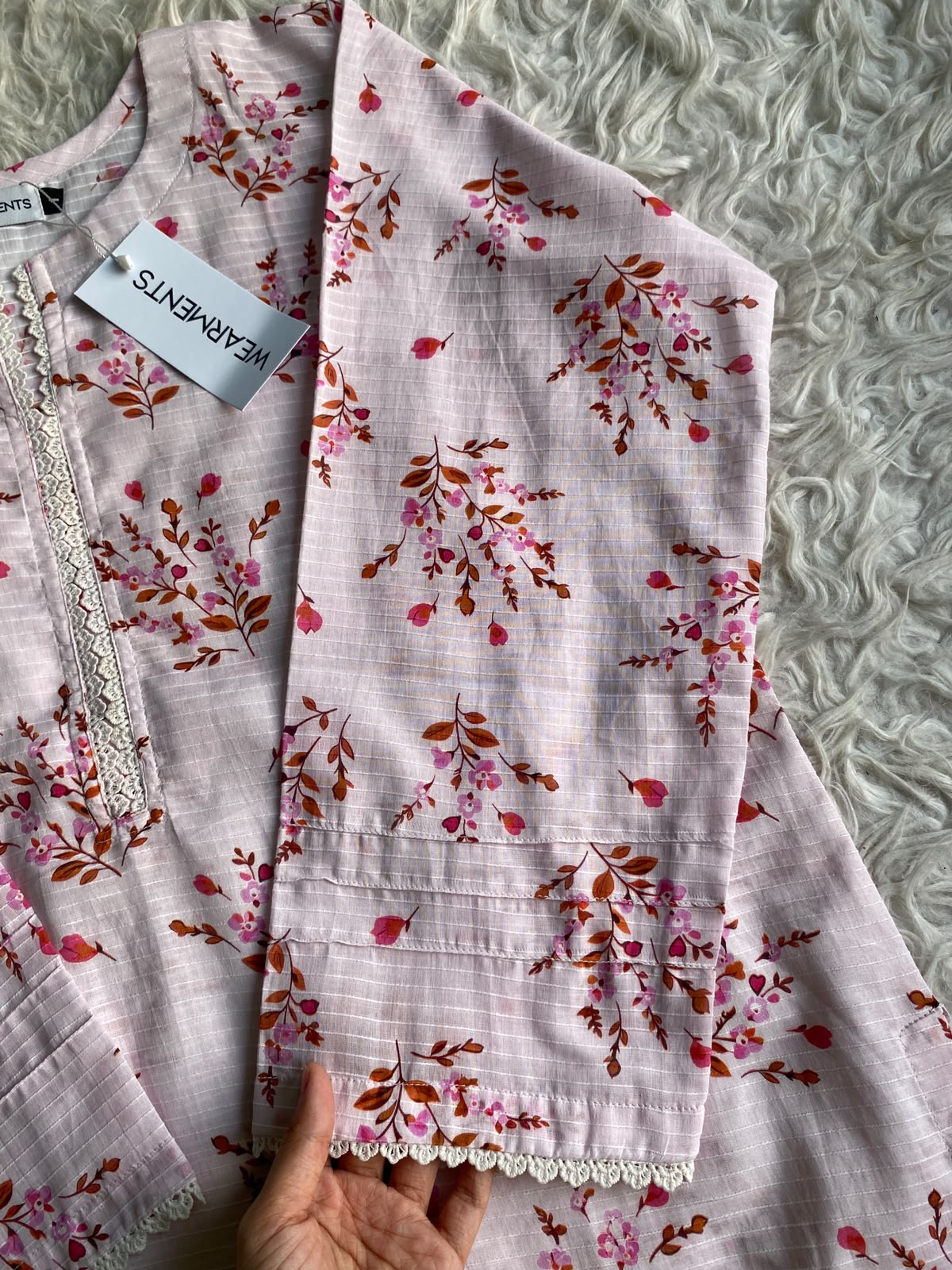 Pink Meadow – Premium Summer Lawn 3PC Suit