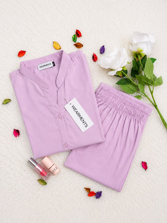 Blush Lilac – Premium Solid 2PC Co-Ord Set