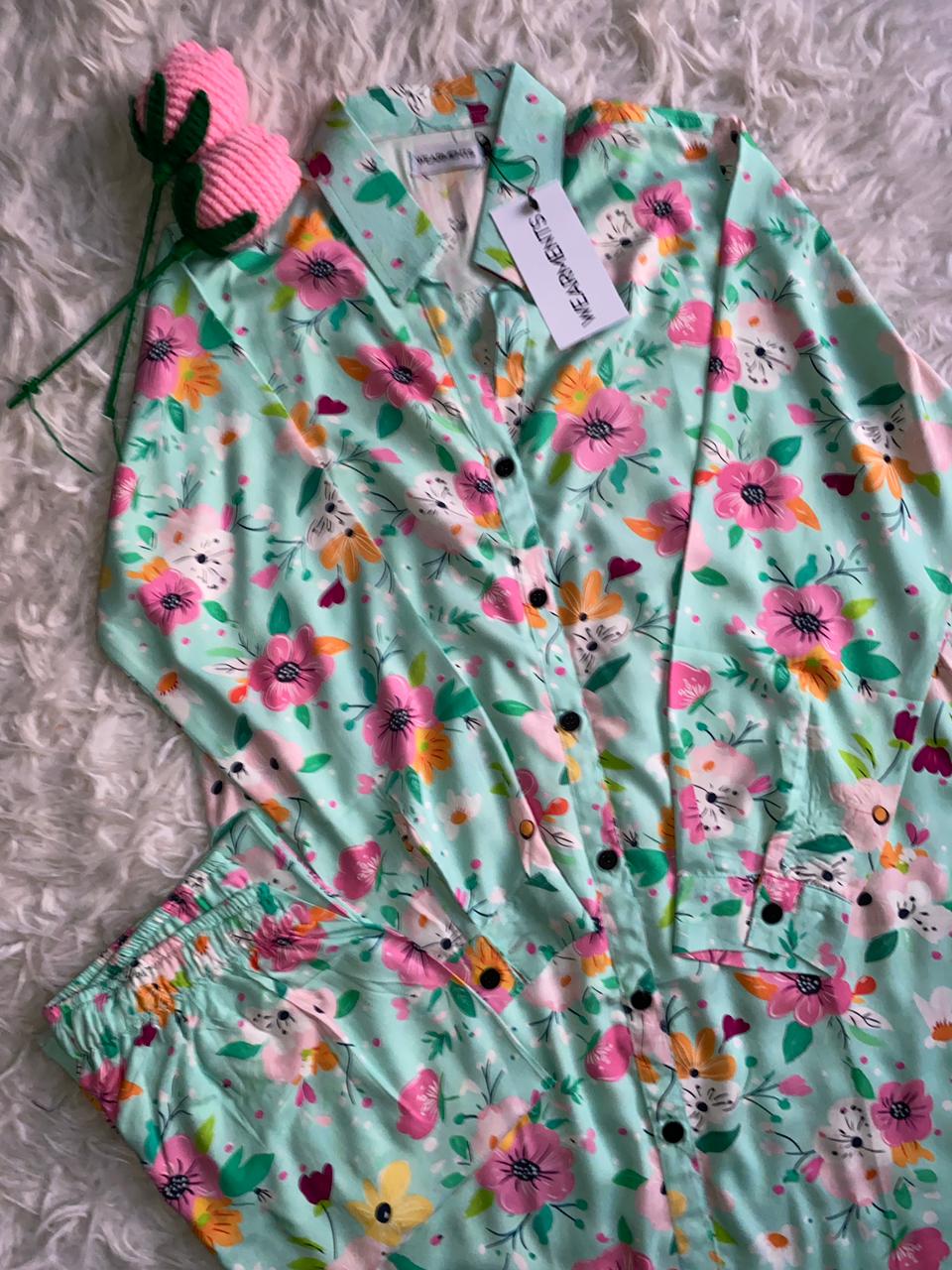 Mint Pop Floral Set