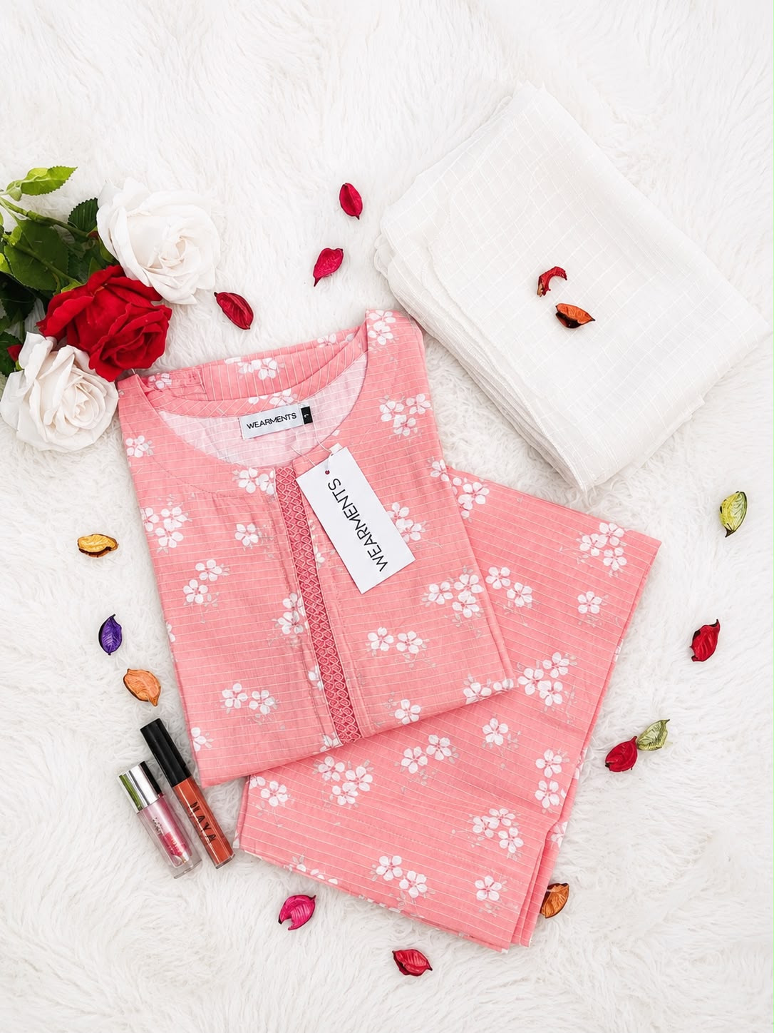 Coral Blossom – Premium Summer Lawn 3PC Suit