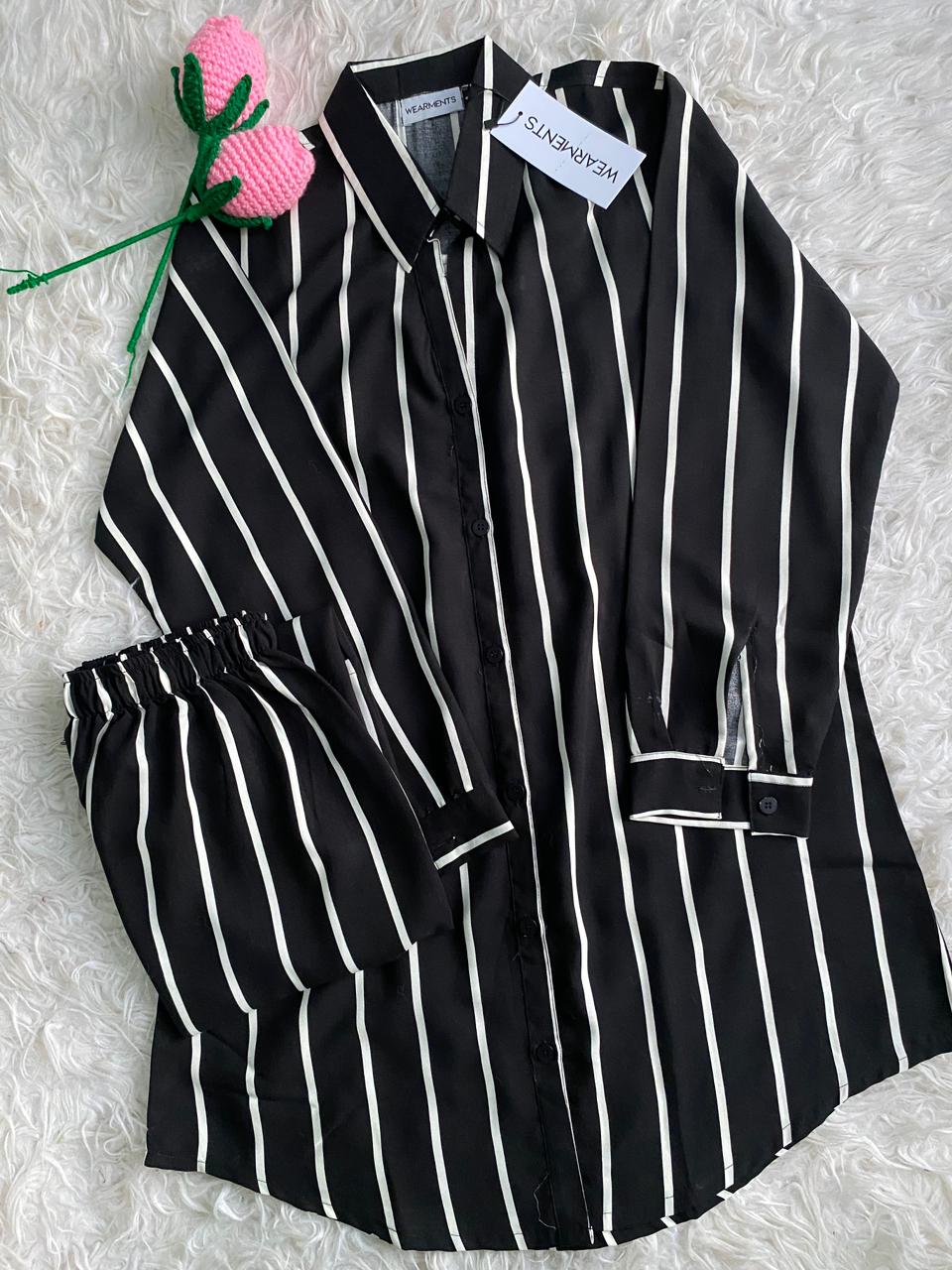 Midnight Stripe Co-Ord Set