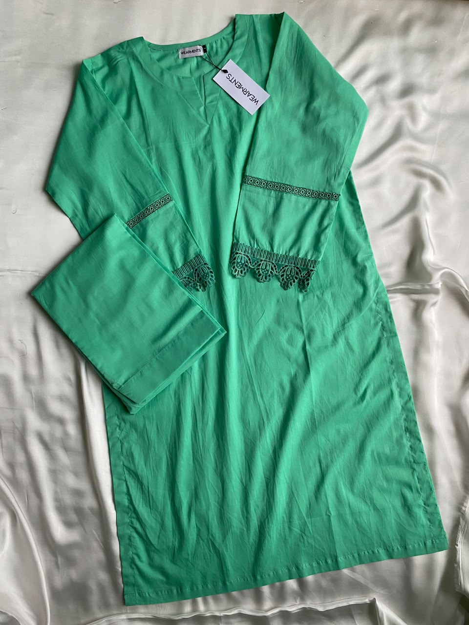 Mint Green Solid Summer Lawn Co-Ord Set