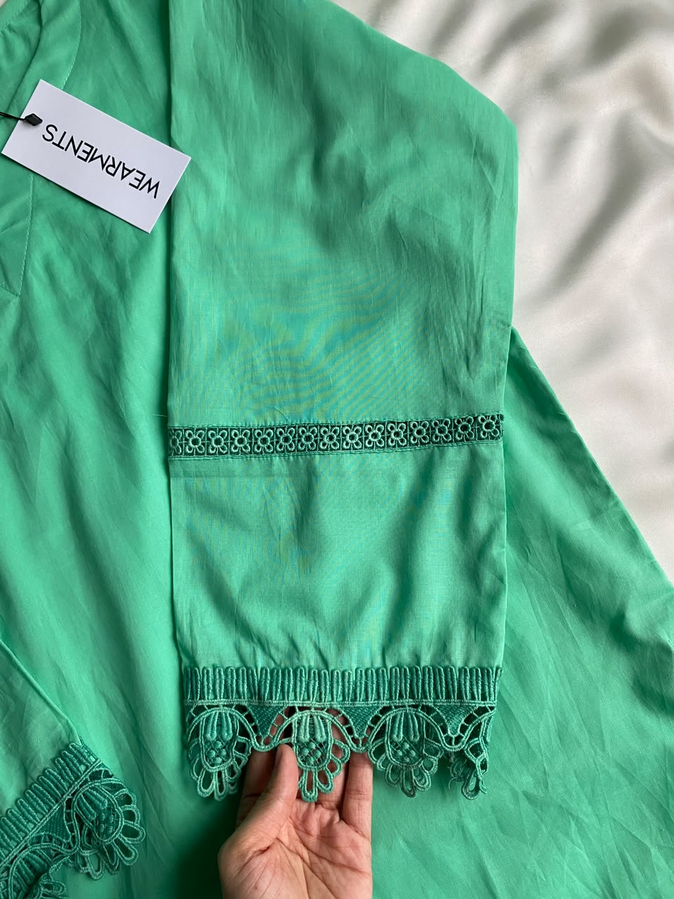 Mint Green Solid Summer Lawn Co-Ord Set
