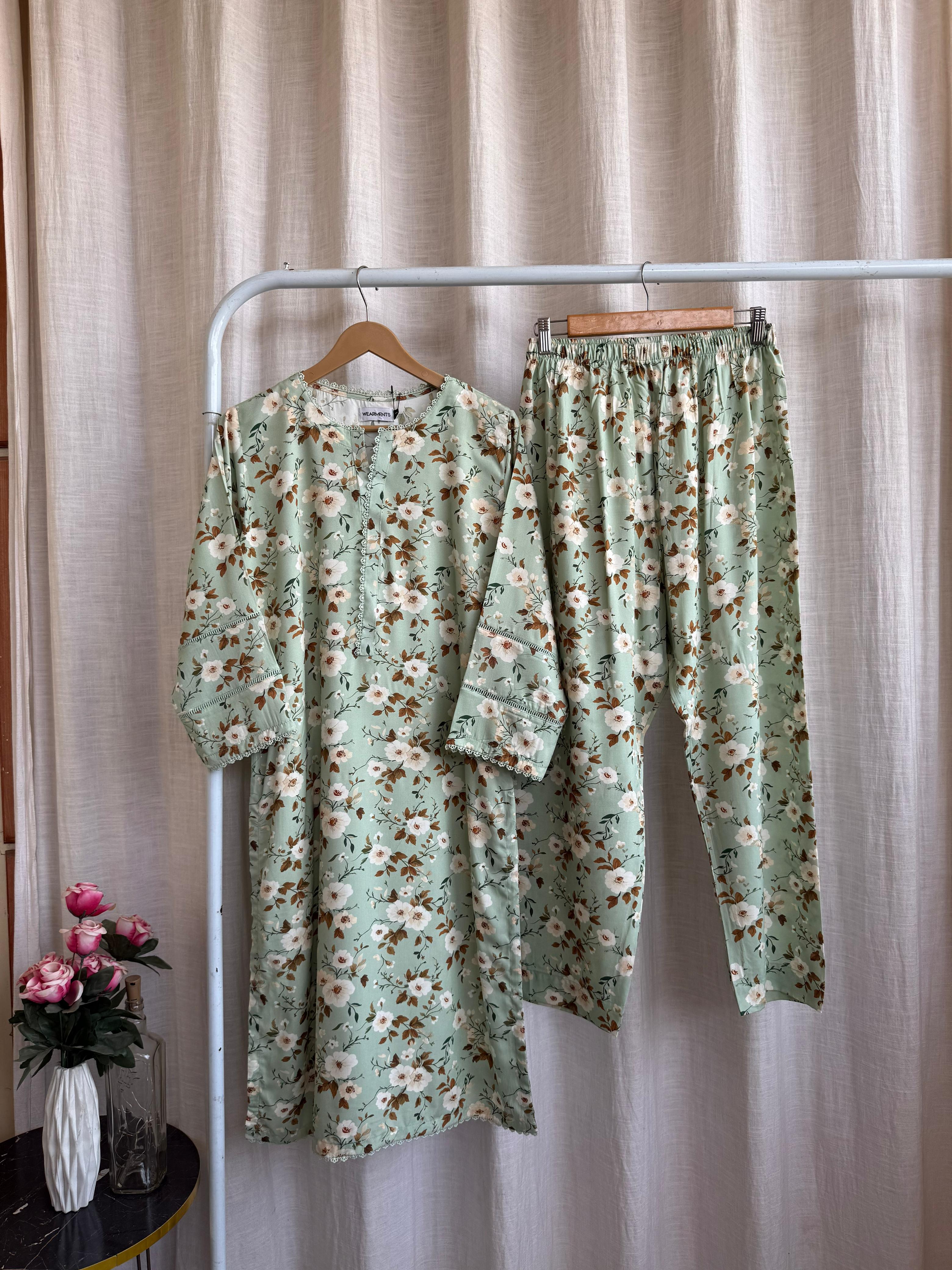 🍂 Mint Vintage Floral Set