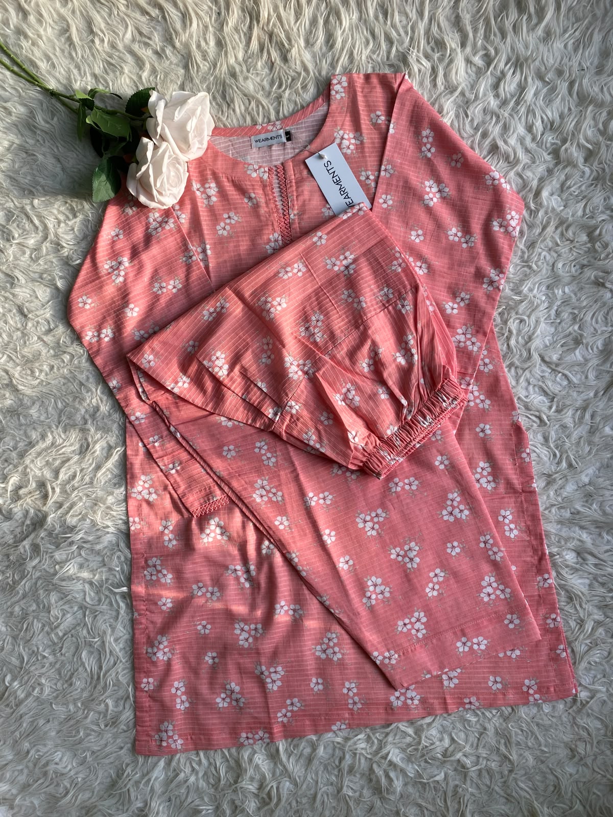 Coral Blossom – Premium Summer Lawn 3PC Suit