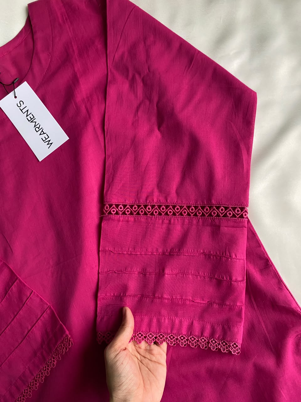 Fuchsia Pink Solid Summer Lawn Co-Ord Set
