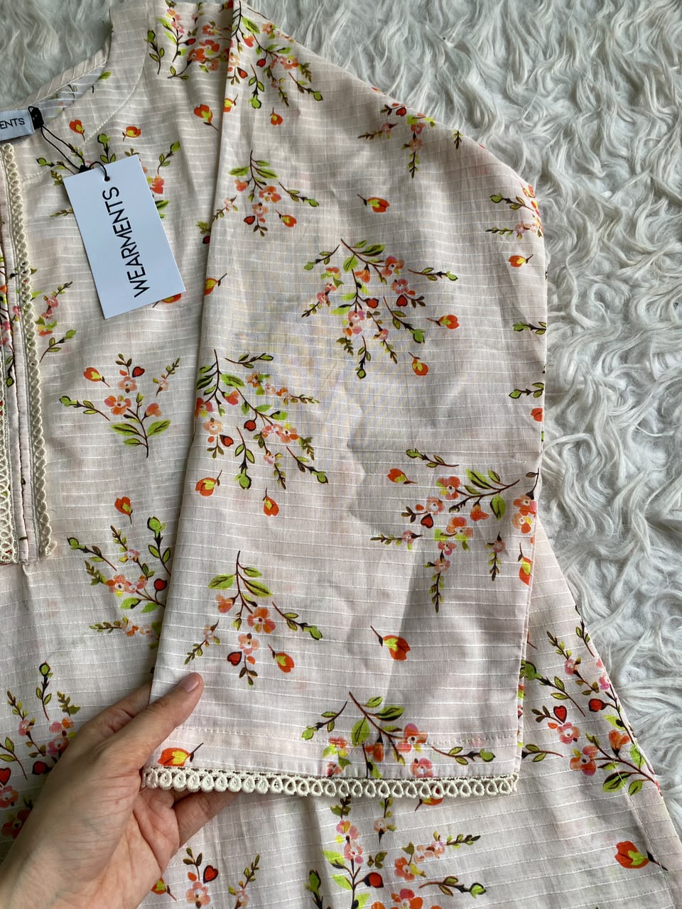 Peach Petals – Premium Summer Lawn 3PC Suit