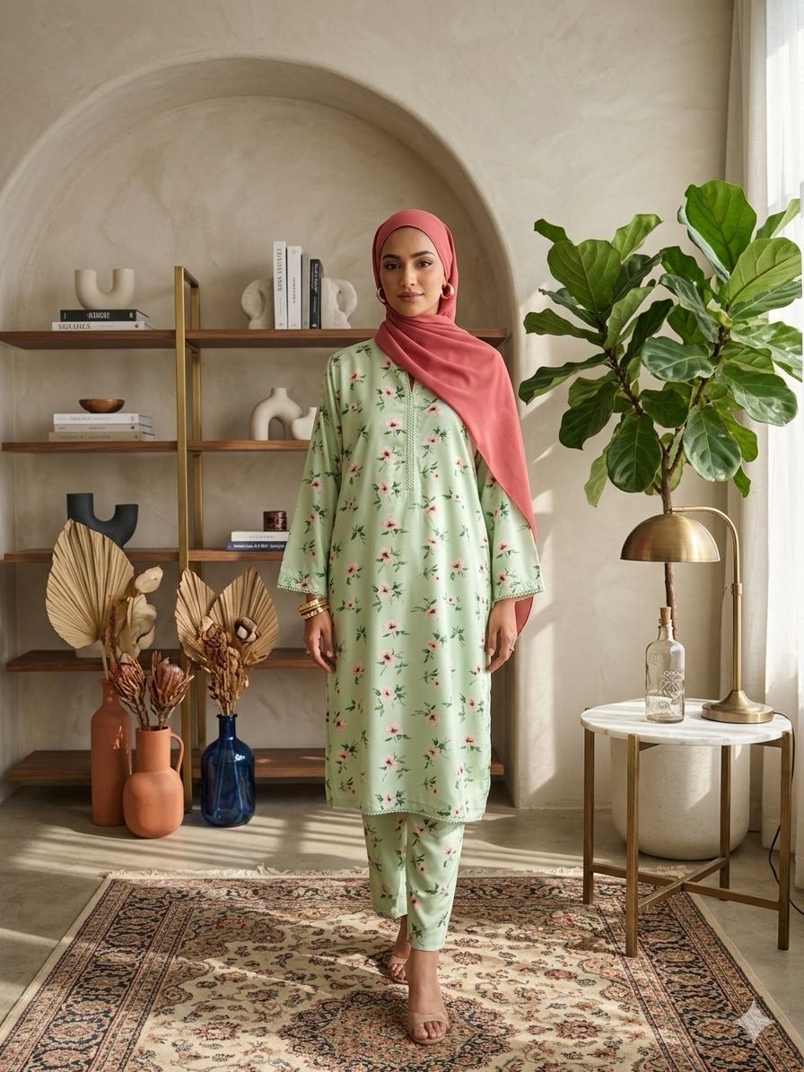 Sage Blossom Floral Set