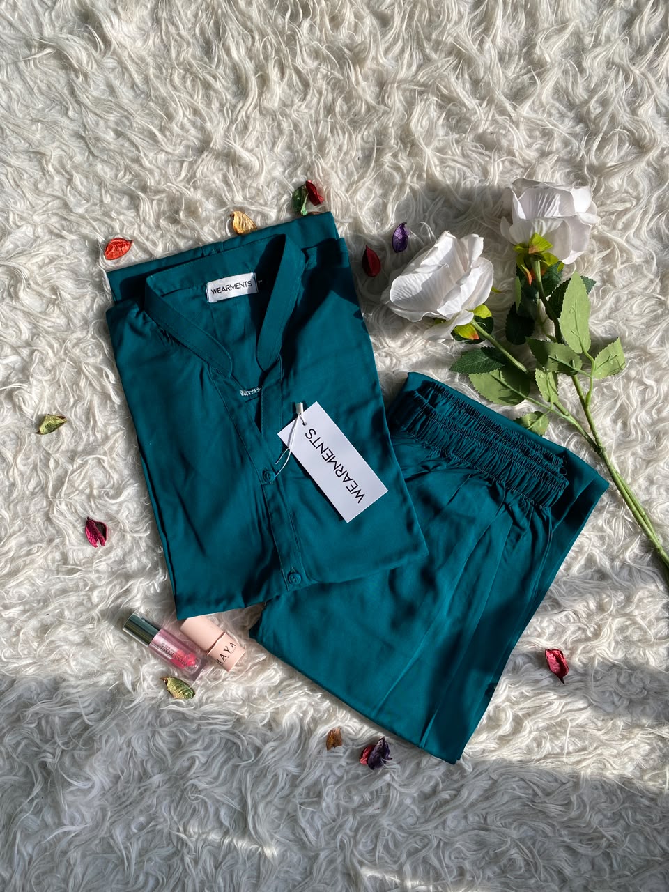 Teal Breeze – Premium Solid 2PC Co-Ord Set