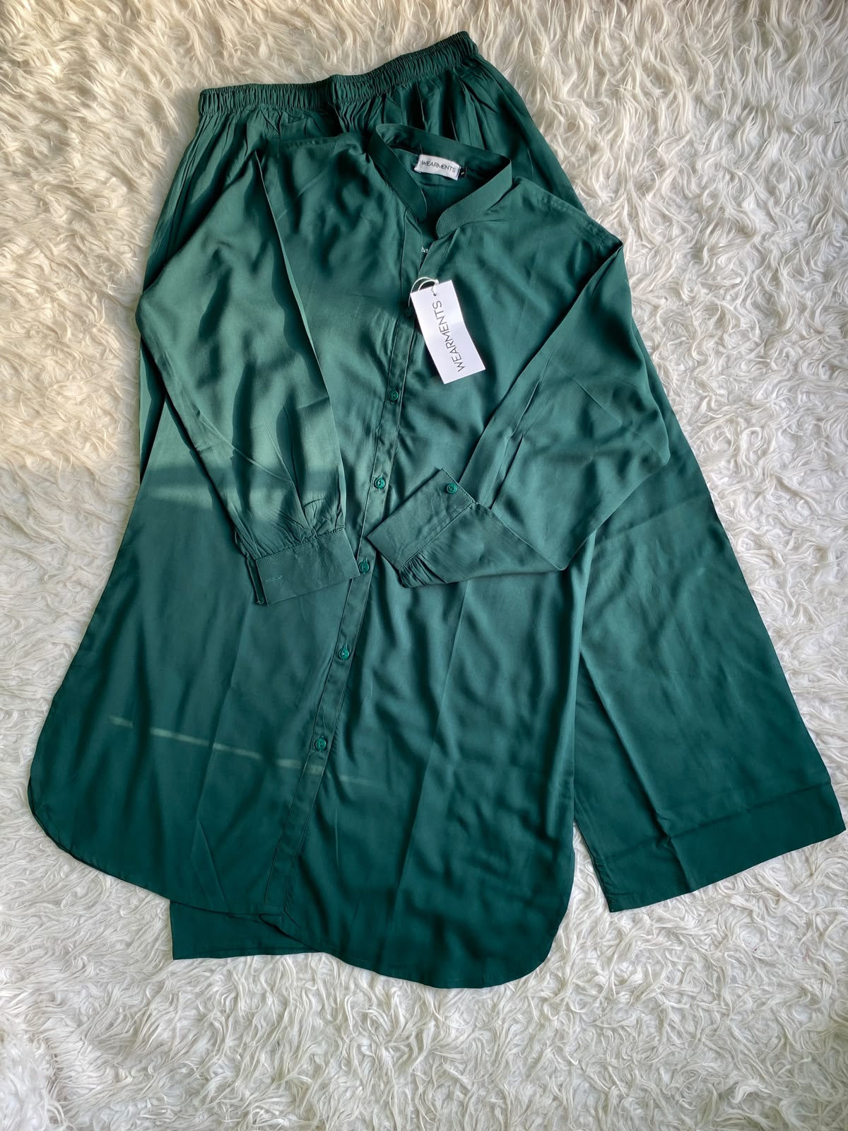 Emerald Green – Premium Solid 2PC Co-Ord Set