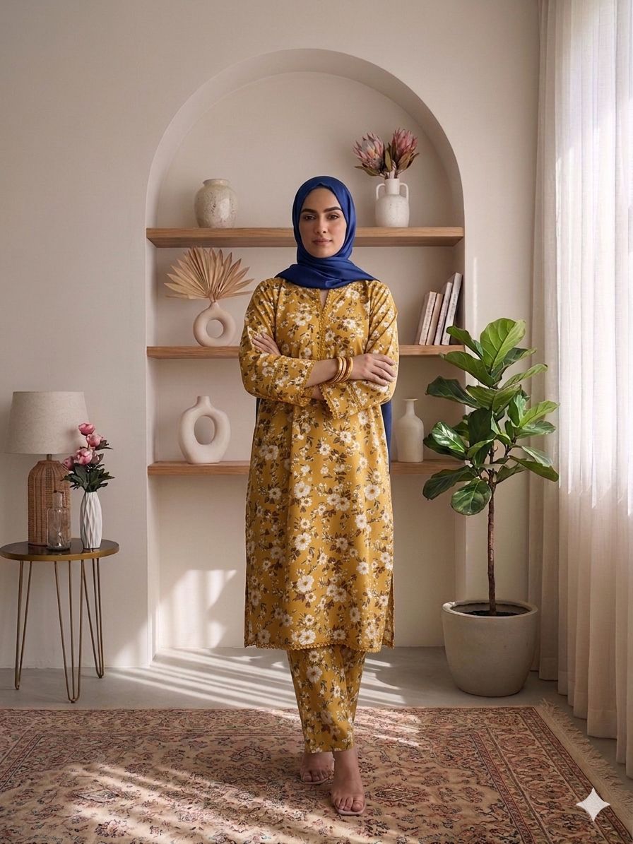 🌼 Mustard Meadow Floral Set