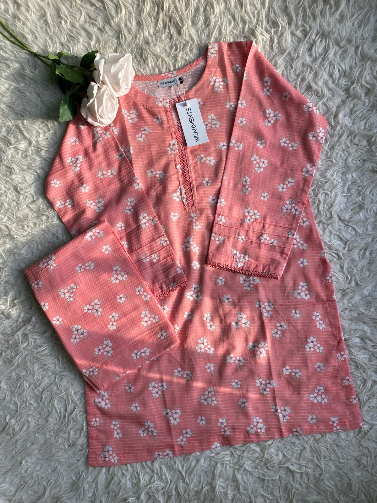 Coral Blossom – Premium Summer Lawn 3PC Suit