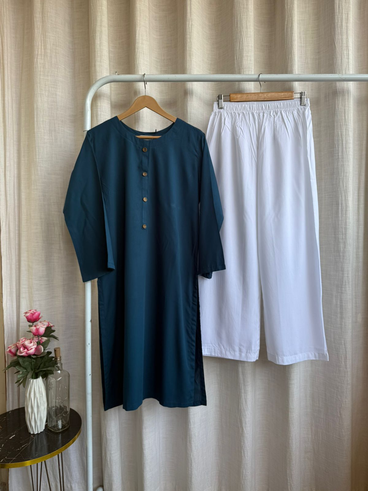 Teal Classic Kurta Set