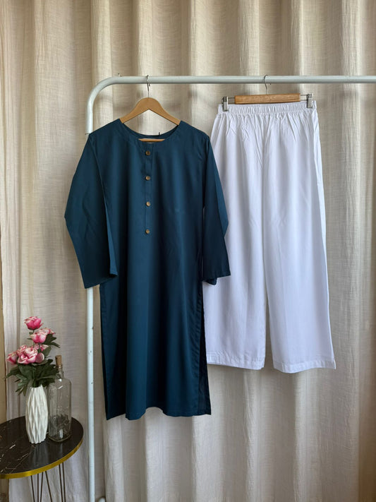 Teal Classic Kurta Set