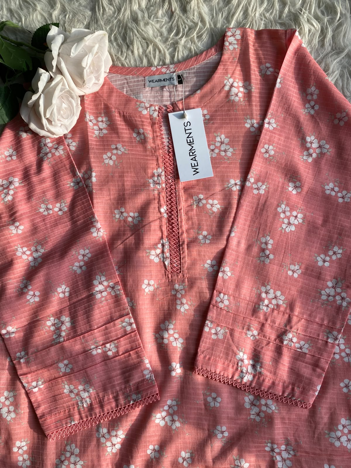 Coral Blossom – Premium Summer Lawn 3PC Suit