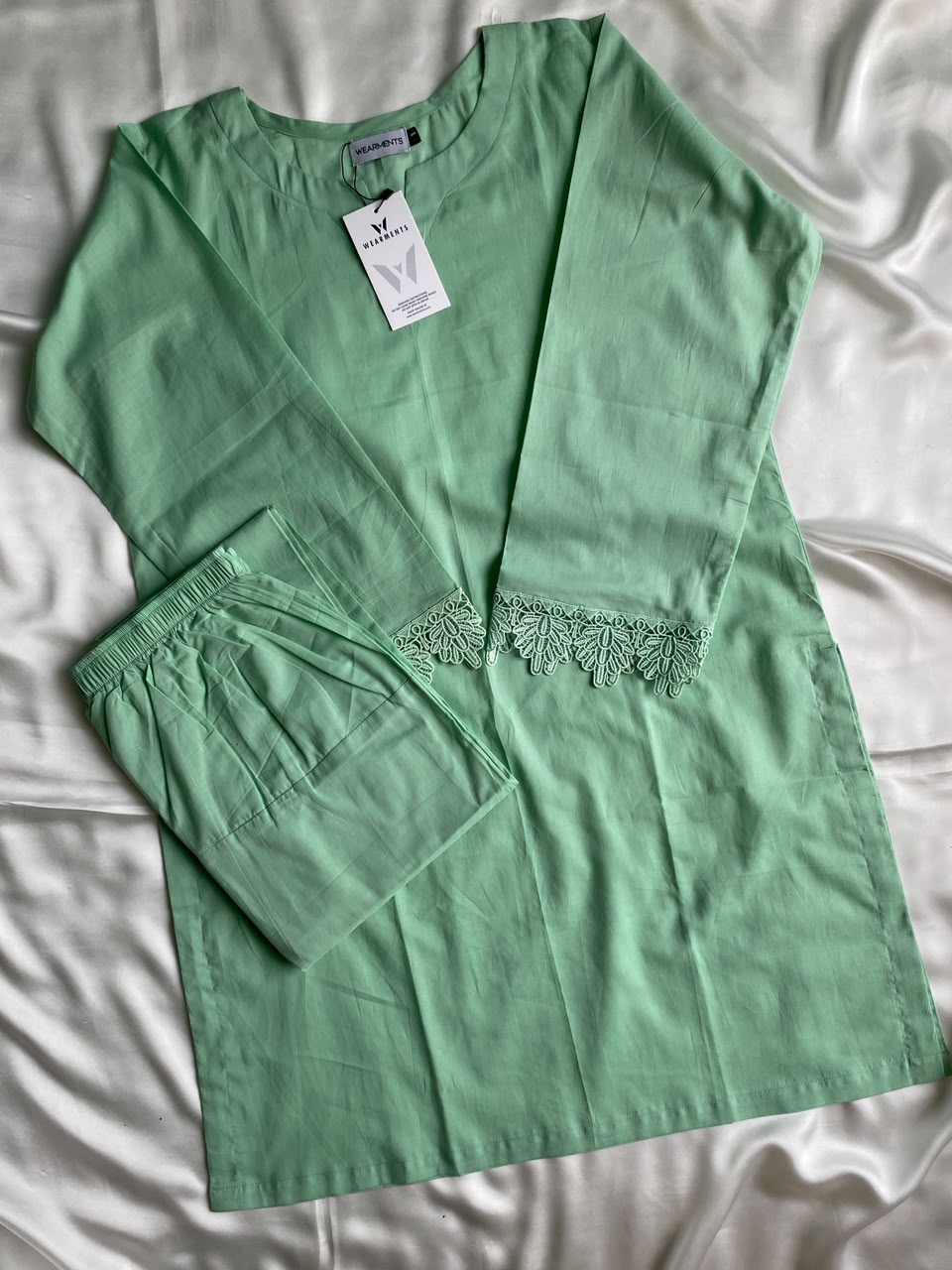 Mint Green Solid Seamless 2 Piece Suit