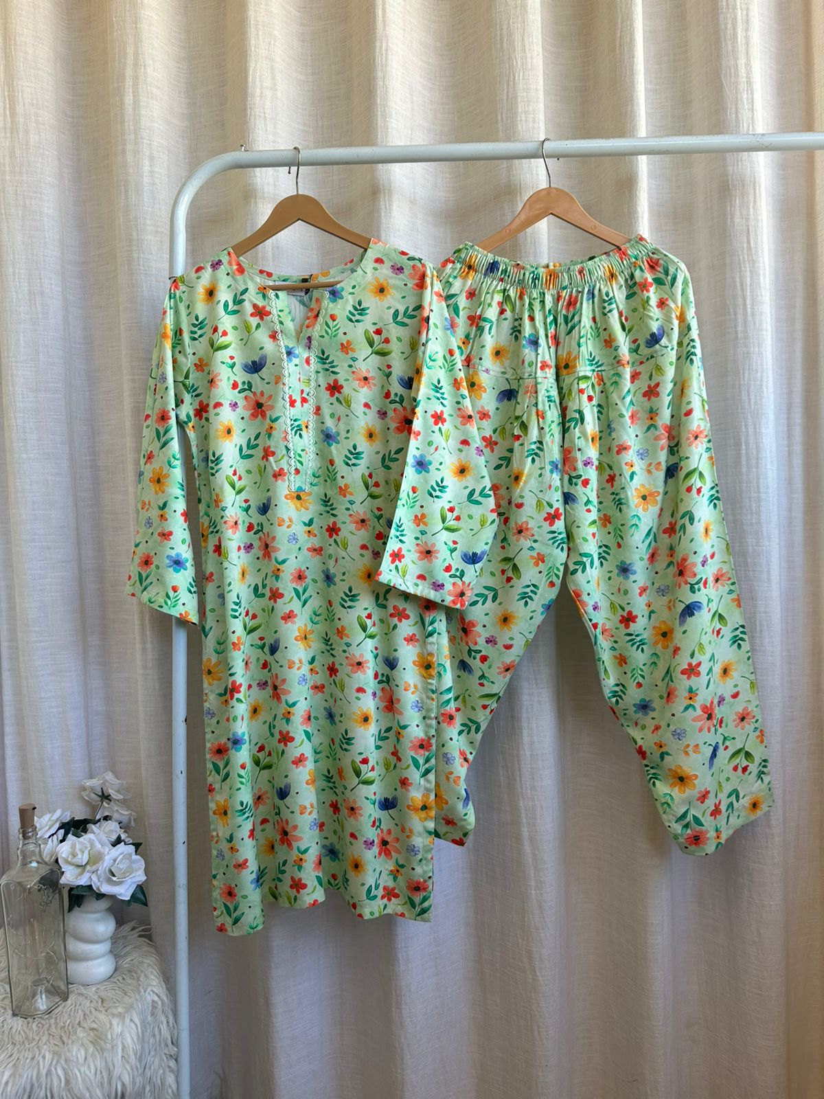 Mint Garden Floral Set