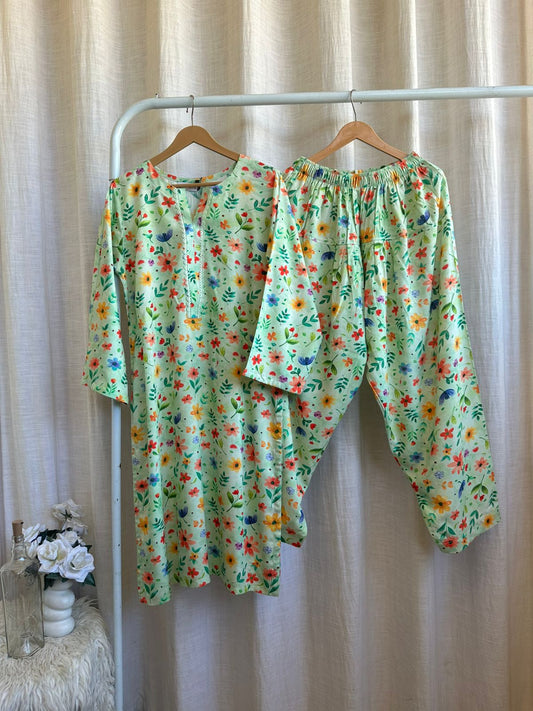 Mint Garden Floral Set