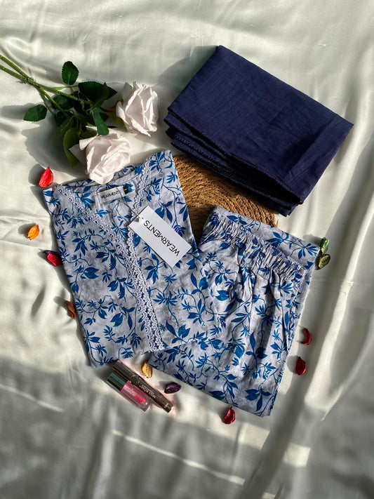 Sapphire Bloom – Premium Summer Lawn 3PC Suit