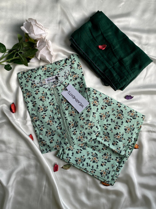 Mint Blossom 3PC Summer Lawn Suite