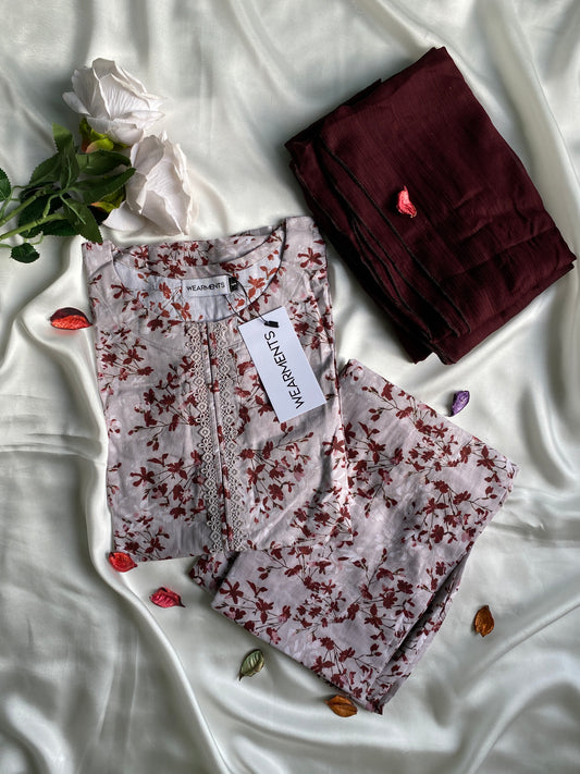 Autumn Blossom – Premium Summer Lawn 3PC Suit