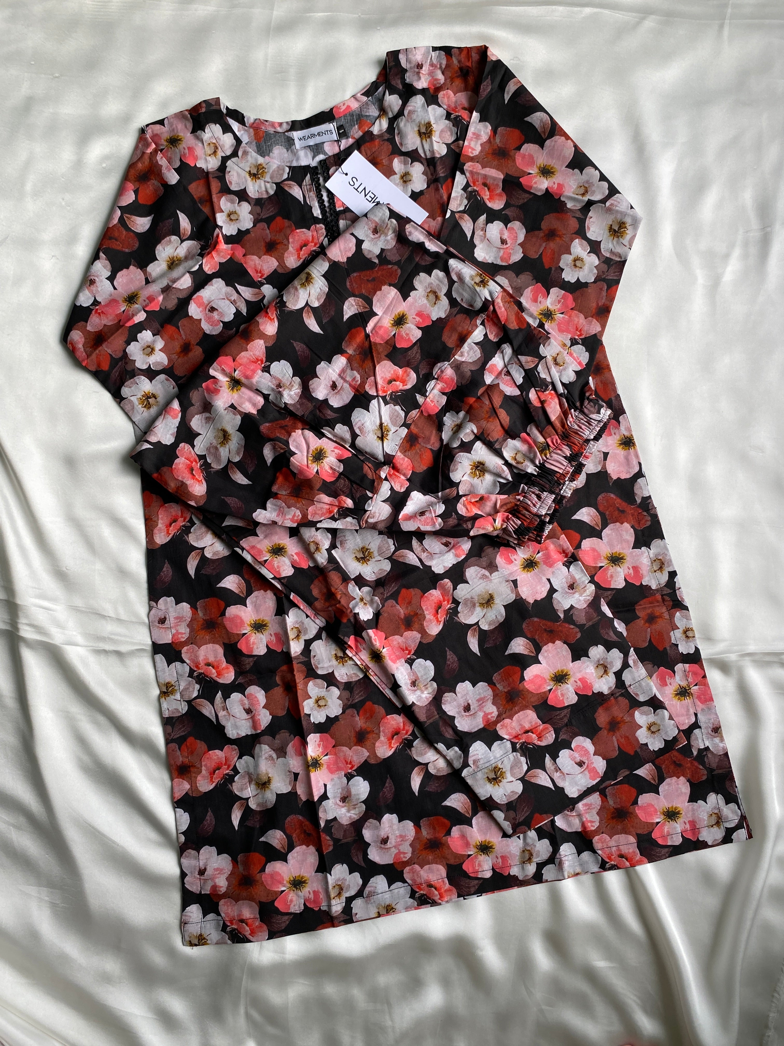 Midnight Bloom 3PC Summer Lawn Suit