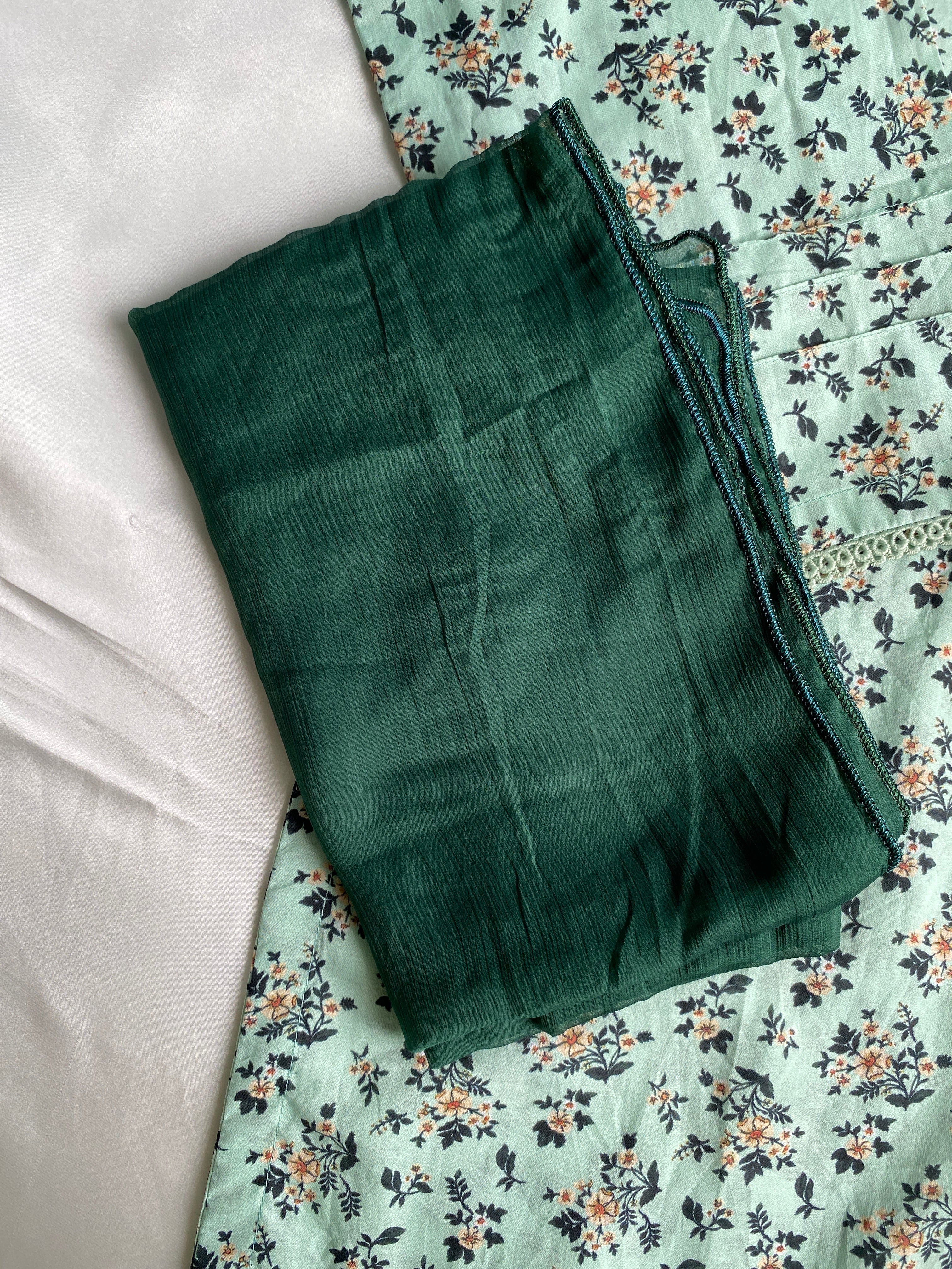 Mint Blossom 3PC Summer Lawn Suite