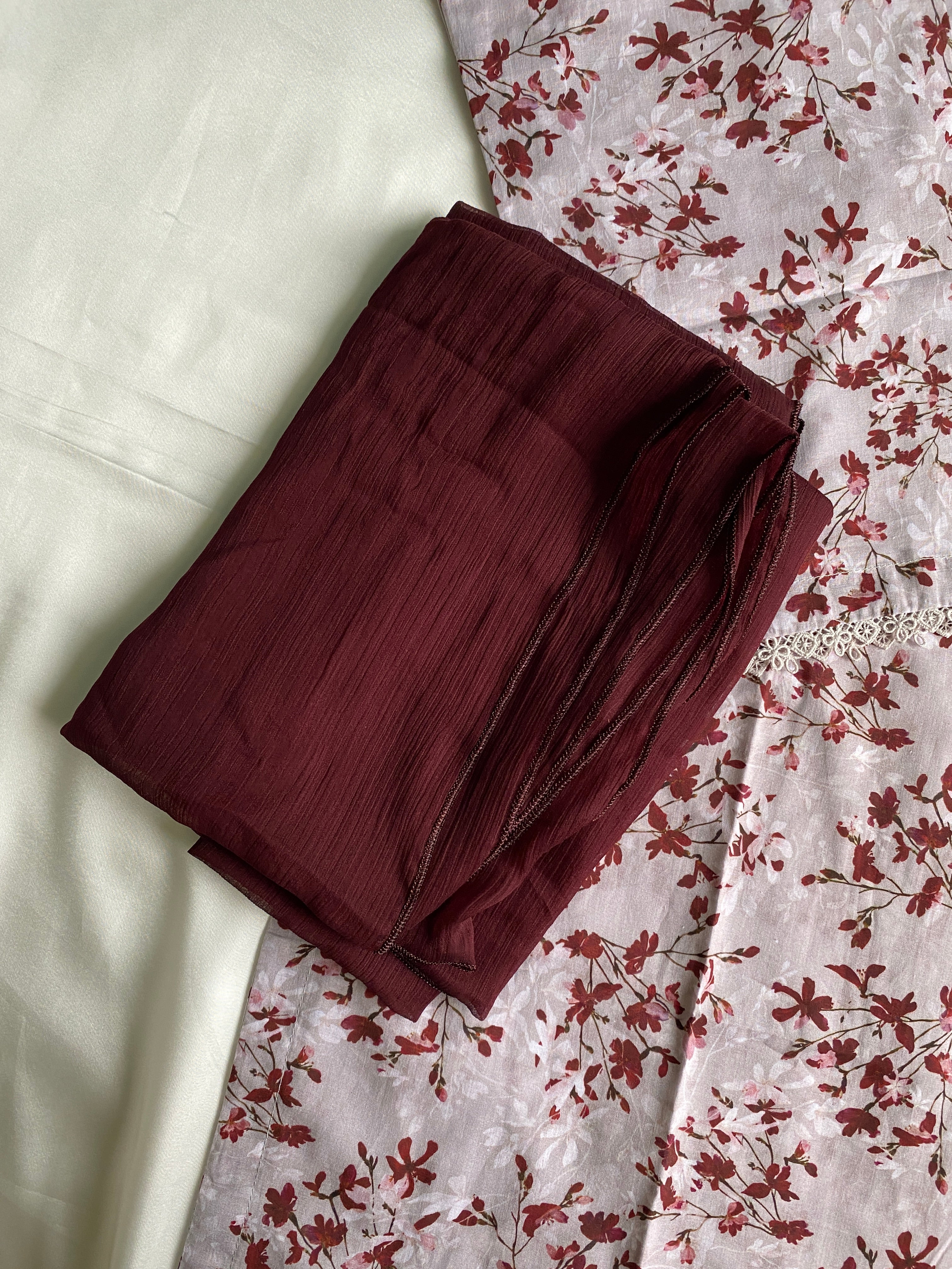 Autumn Blossom – Premium Summer Lawn 3PC Suit