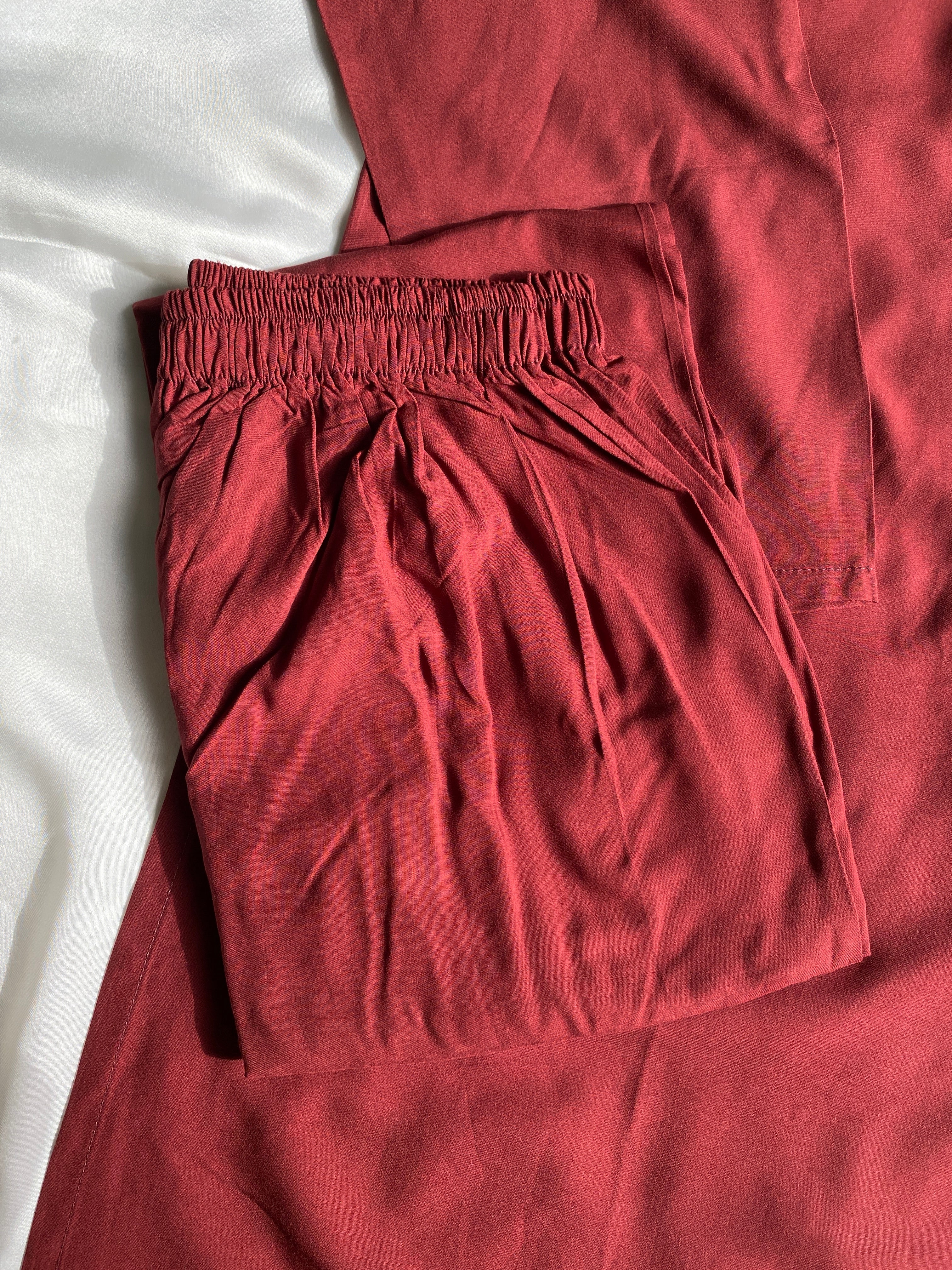 Rust Premium Summer Linen Co-Ord Set
