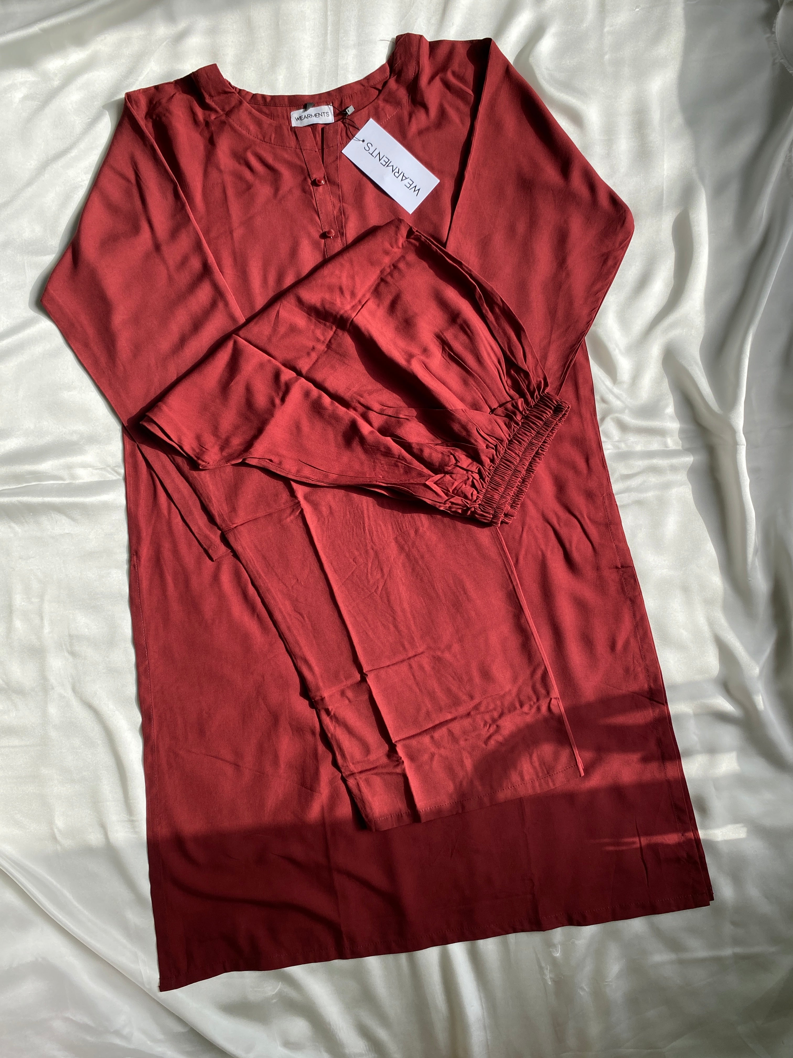 Rust Premium Summer Linen Co-Ord Set