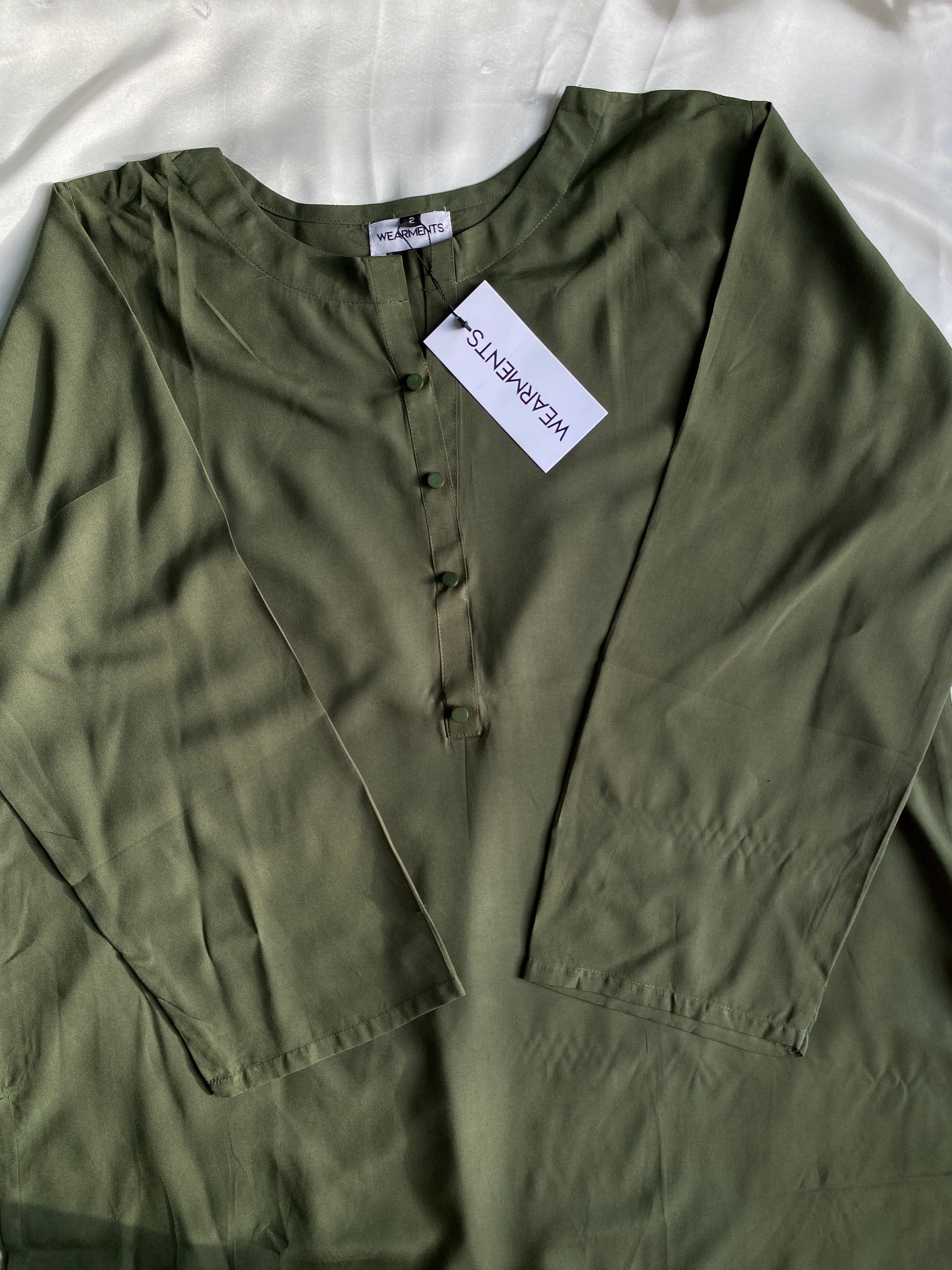 Olive Green Premium Summer Linen Co-Ord Set