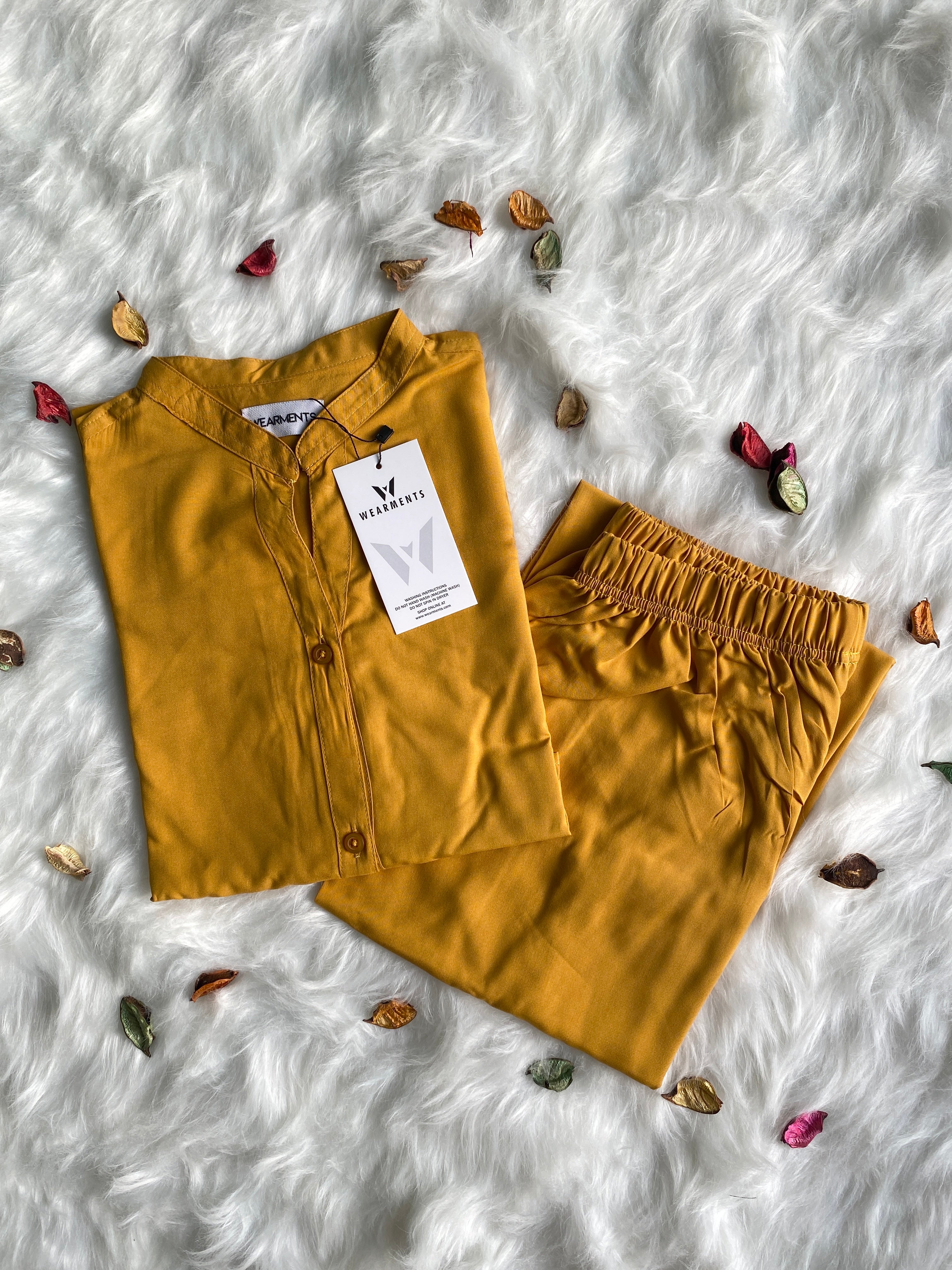 Mustard– Premium Solid 2PC Co-Ord Set