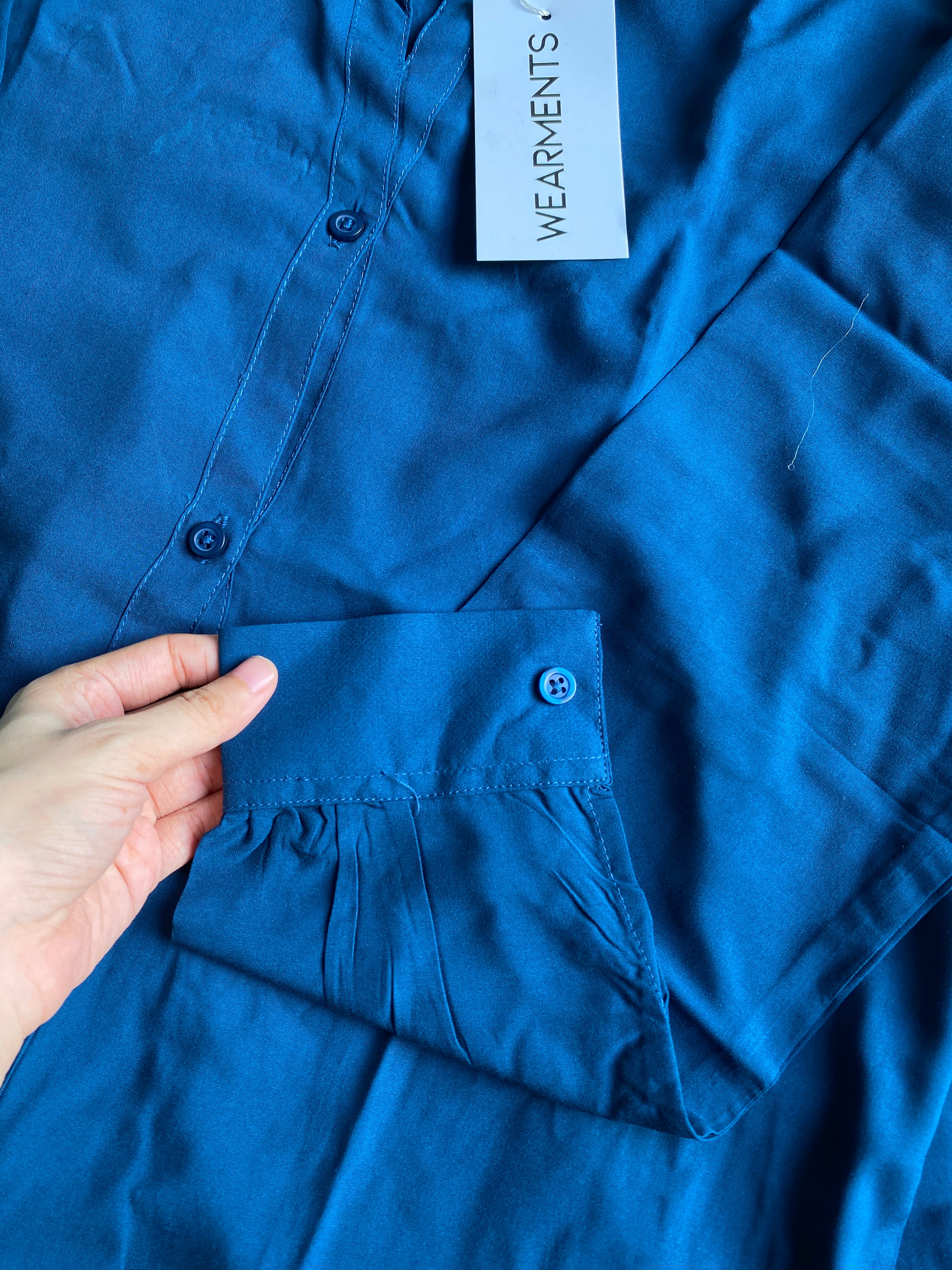 Ocean Blue – Premium Solid 2PC Co-Ord Set