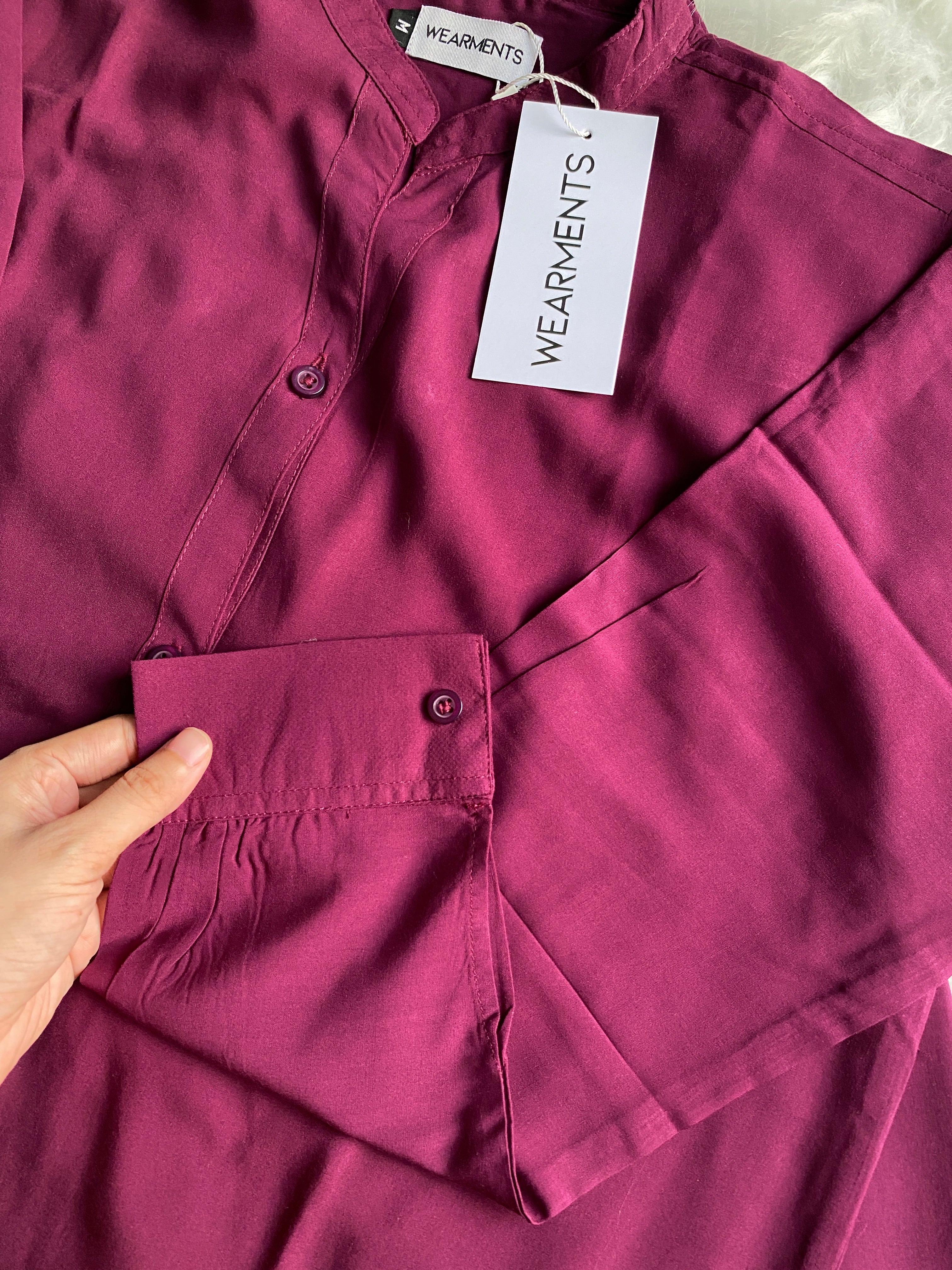Burgundy – Premium Solid 2PC Co-Ord Set