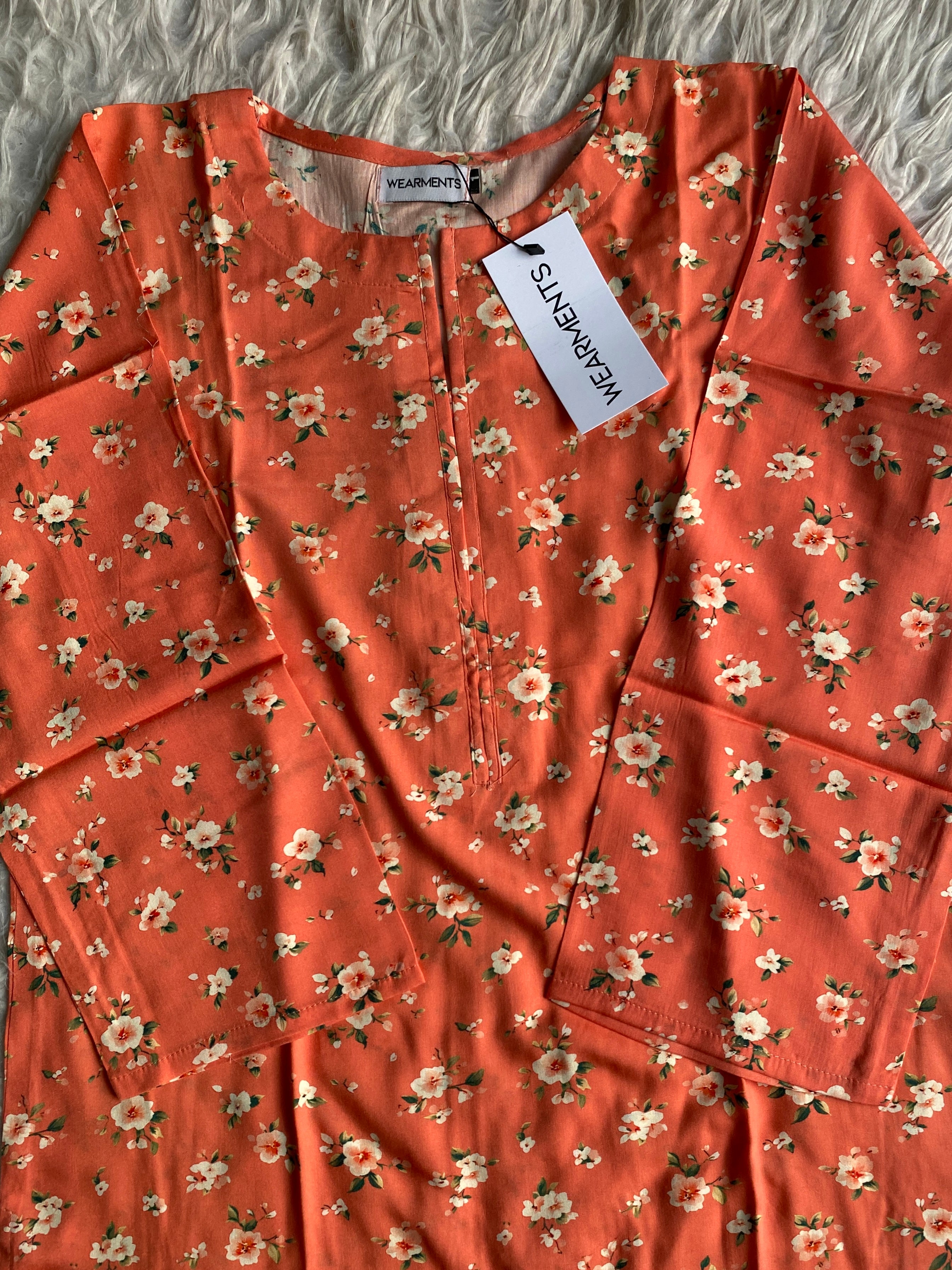Coral Blossom. Floral 2PC SET