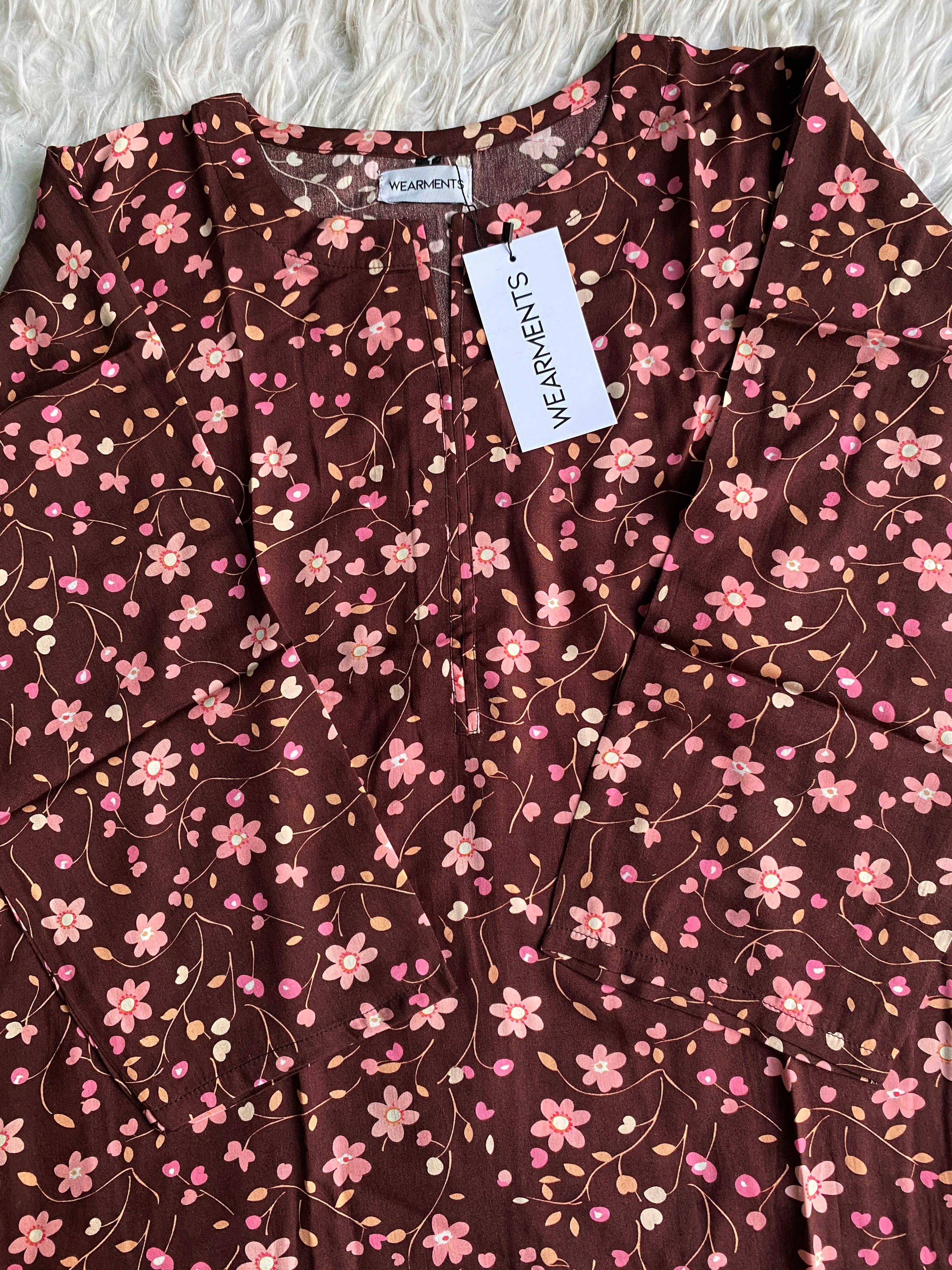 Burgundy Floral  Floral 2PC SET
