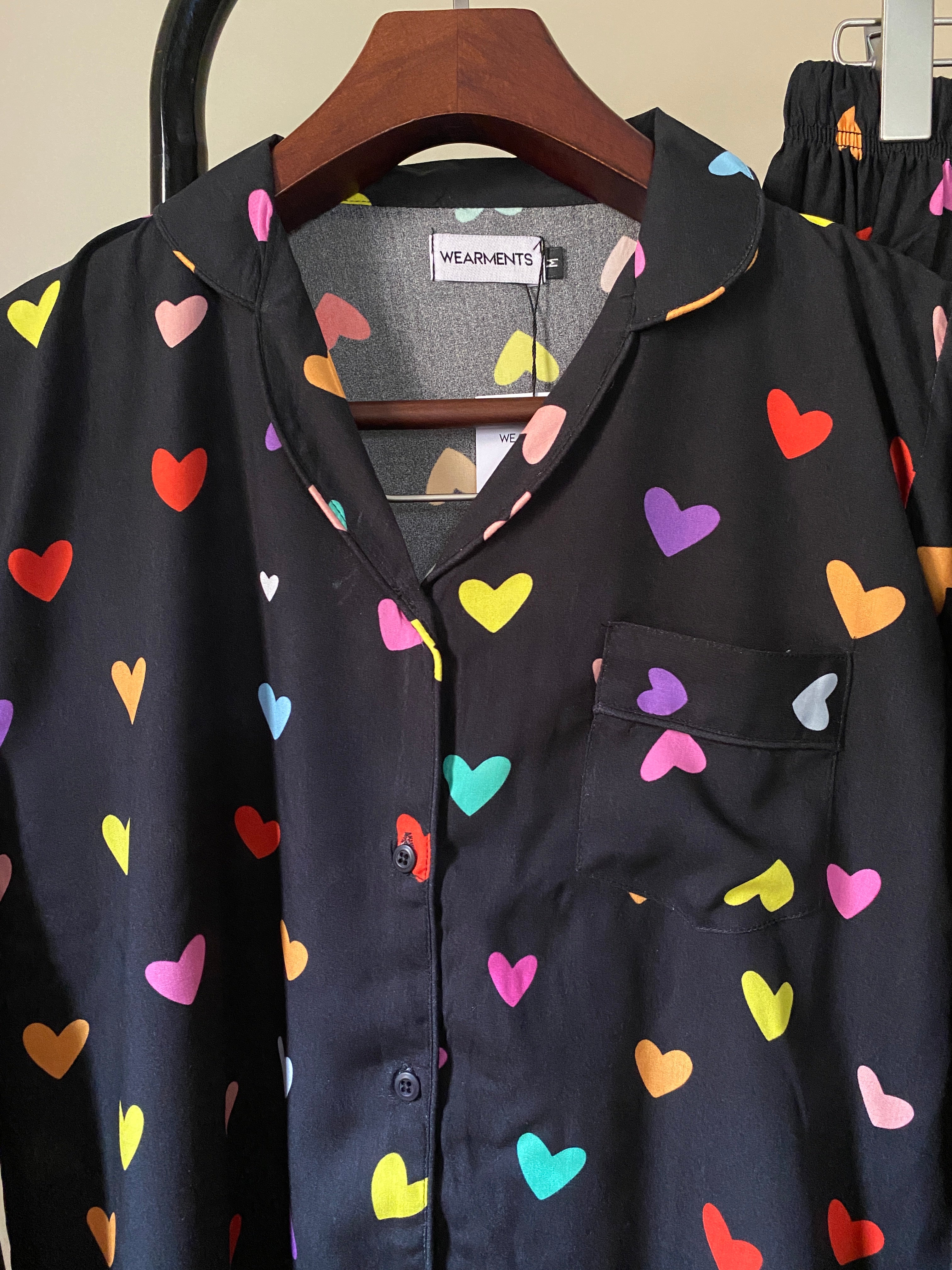 🖤 Multicolor Hearts Night Suit