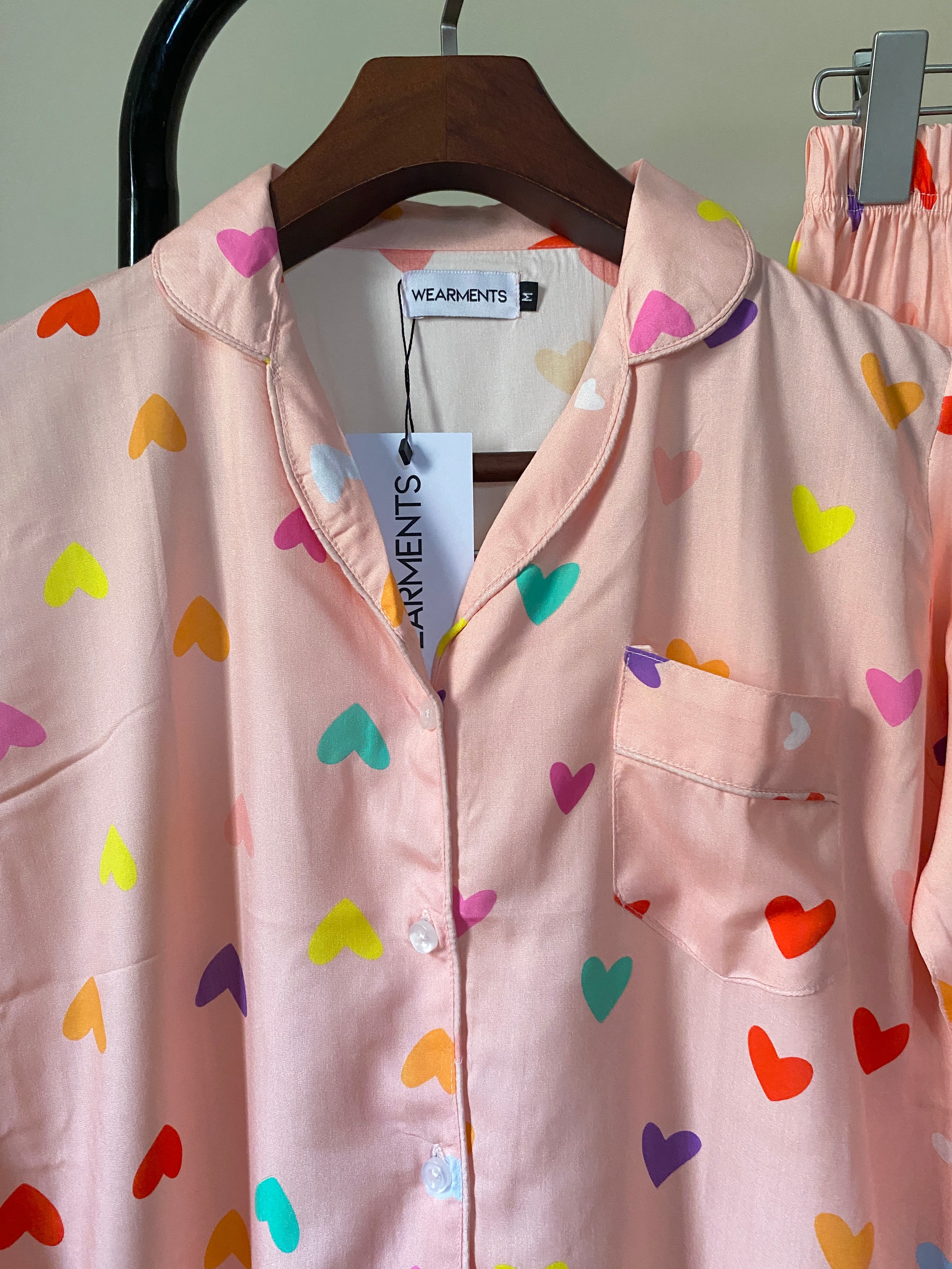 Pastel Rainbow Hearts Night Suit