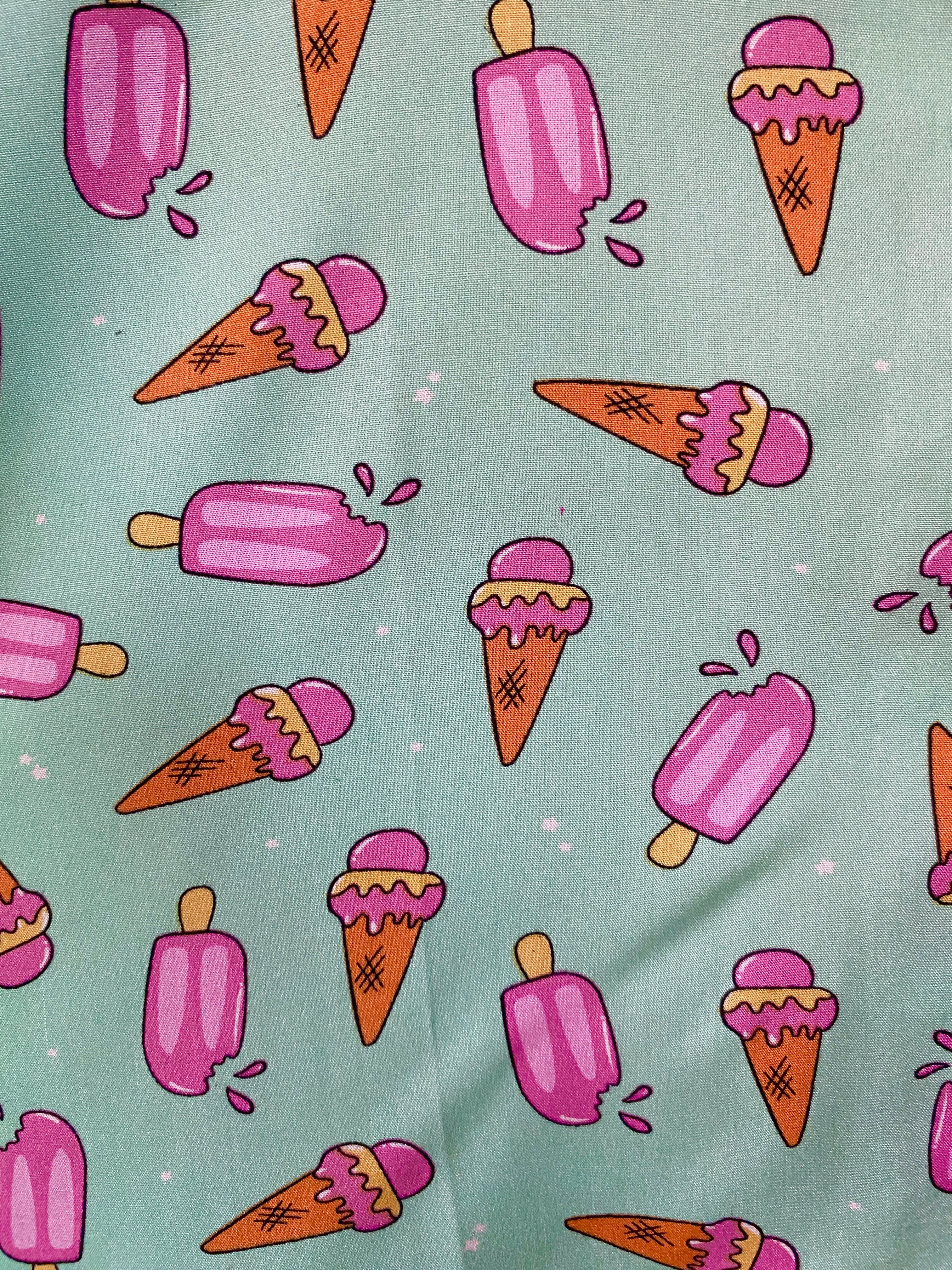 Mint Ice Cream Print — Premium Linen Night Suit